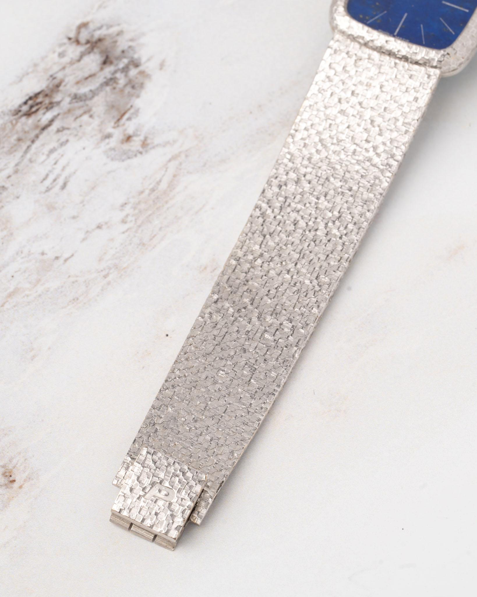 Piaget 9902 B56 Lapis Lazuli Dial 18k WG 1983 Full Set For Sale 8