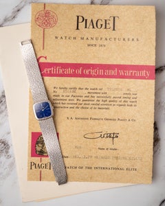 Piaget 9902 B56 Lapis Lazuli Dial 18k WG 1983 Full Set