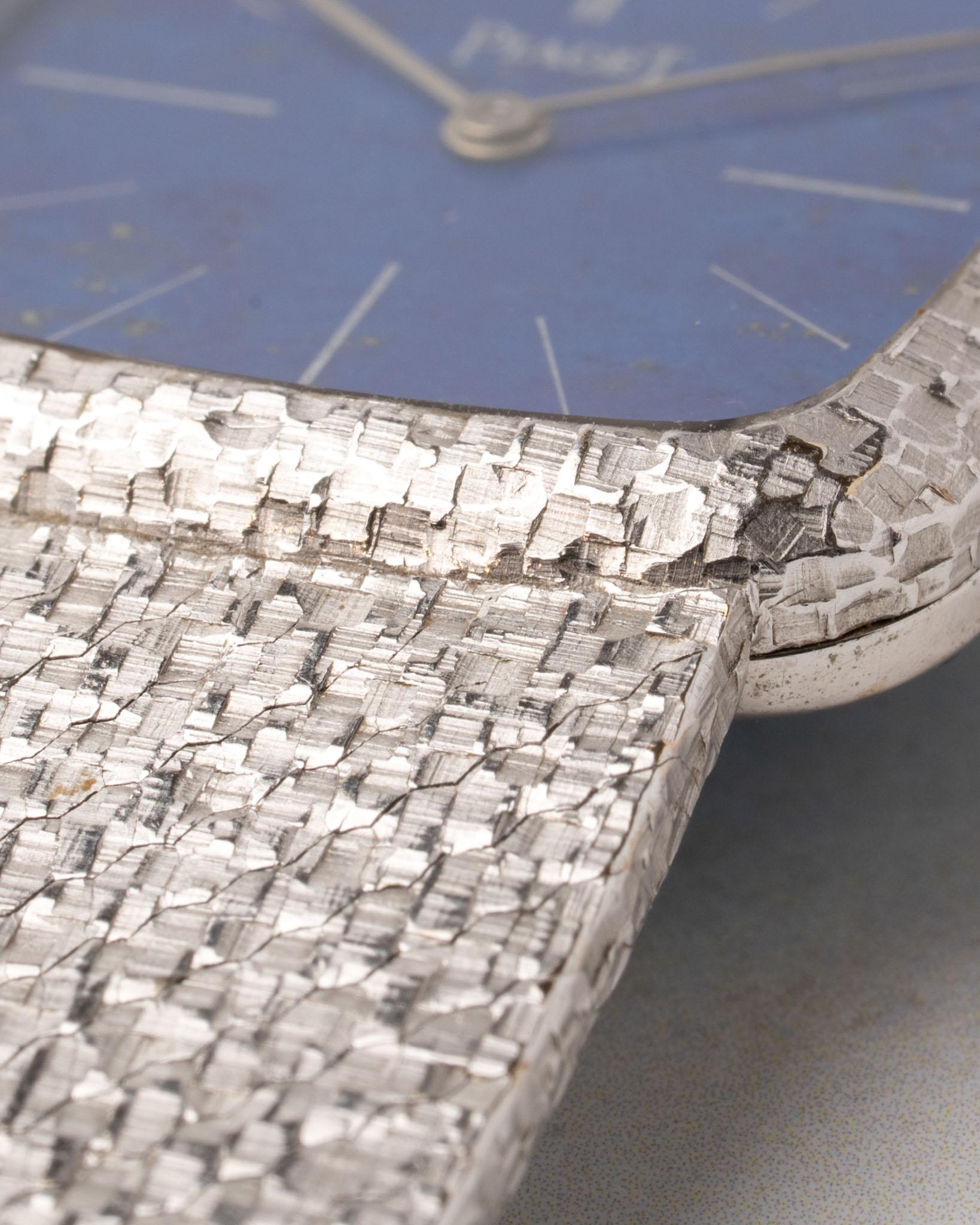 Piaget 9902 B56 Lapis Lazuli Dial 18k WG 1983 Full Set For Sale 16