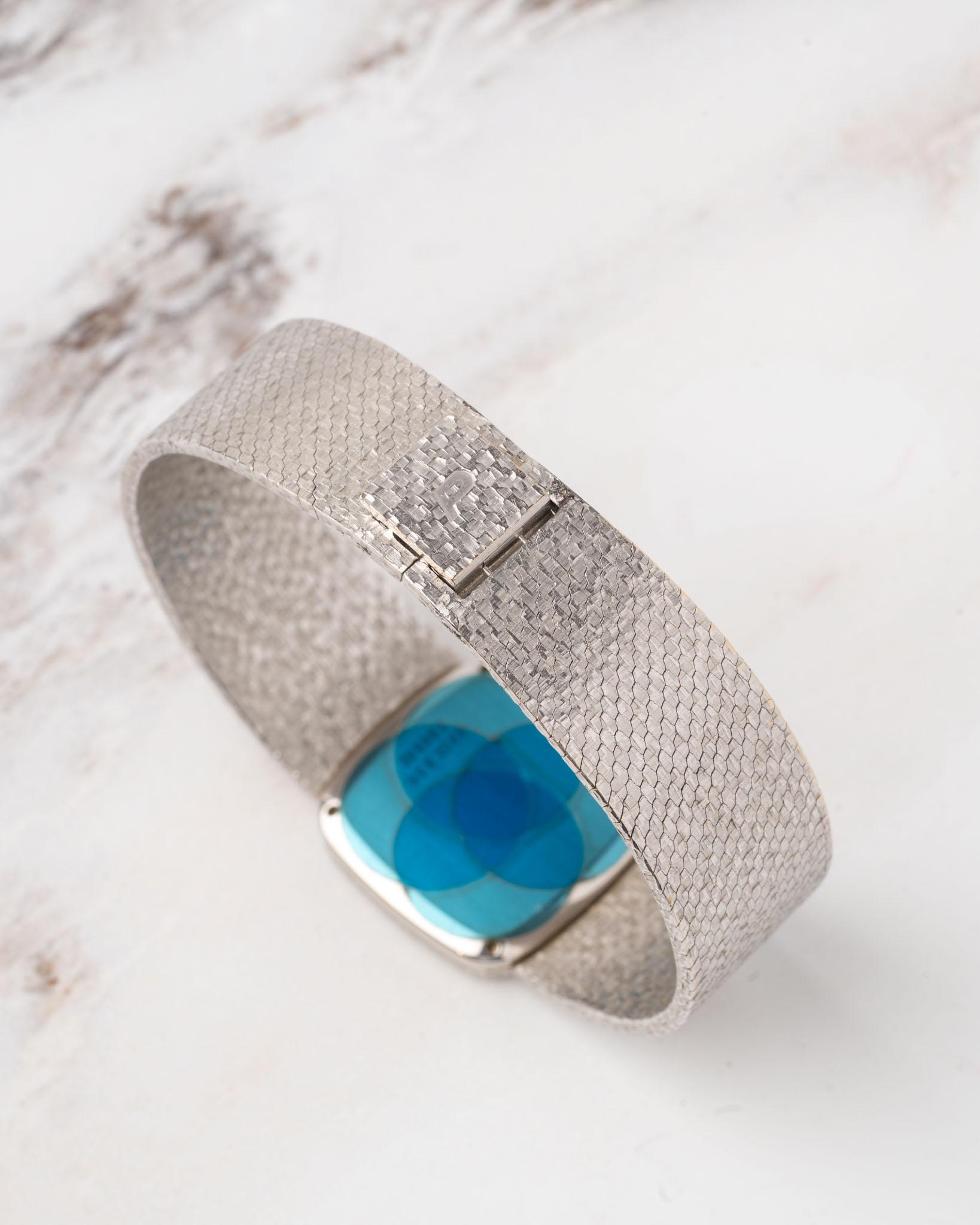 Piaget 9902 B56 Lapis Lazuli Dial 18k WG 1983 Full Set For Sale 5