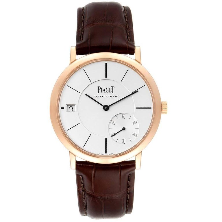 Piaget Altiplano 18K Rose Gold Ultra-Thin Automatic Mens Watch GOA38131 ...