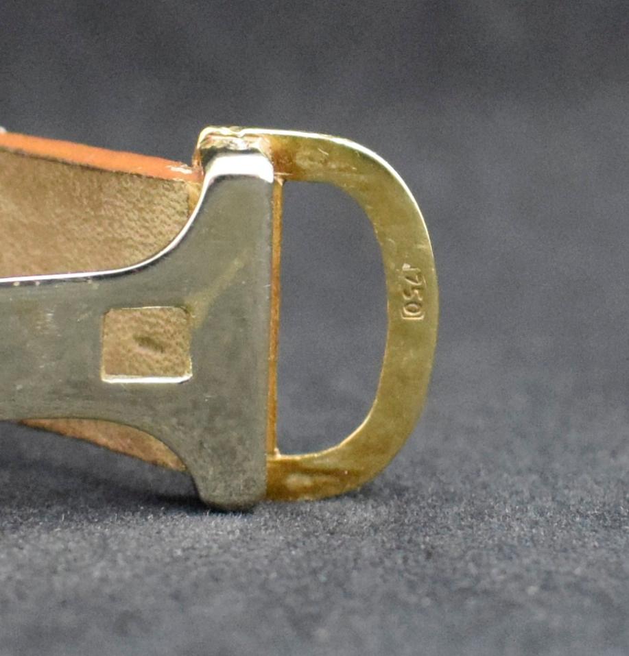 Piaget Altiplano 18K YG Tiger Eye Dial 9200 w/750 Butterfly Buckle, 1970s For Sale 2