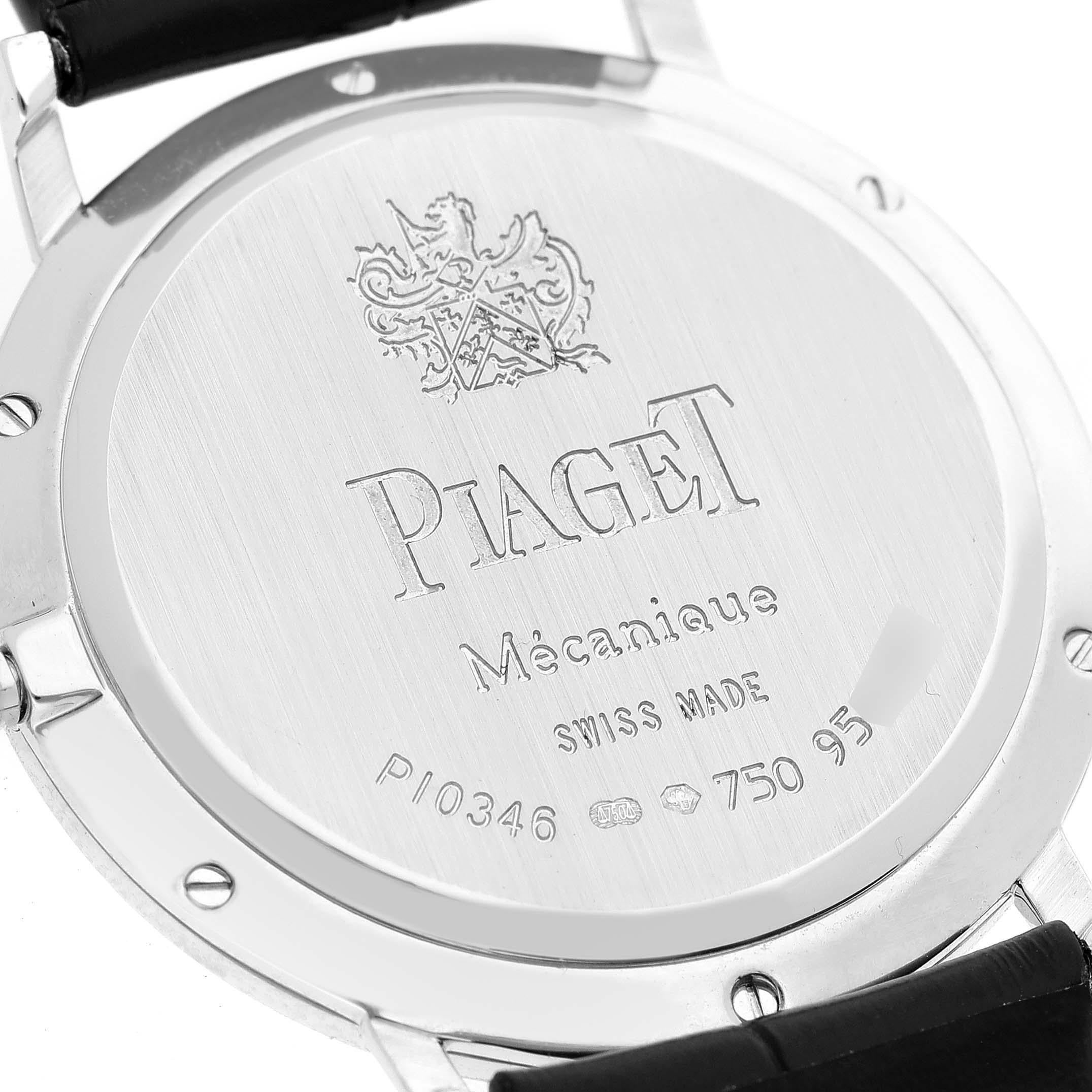 Piaget Altiplano Mother Of Pearl White Gold Diamond Mens Watch GOA31106 For Sale 2