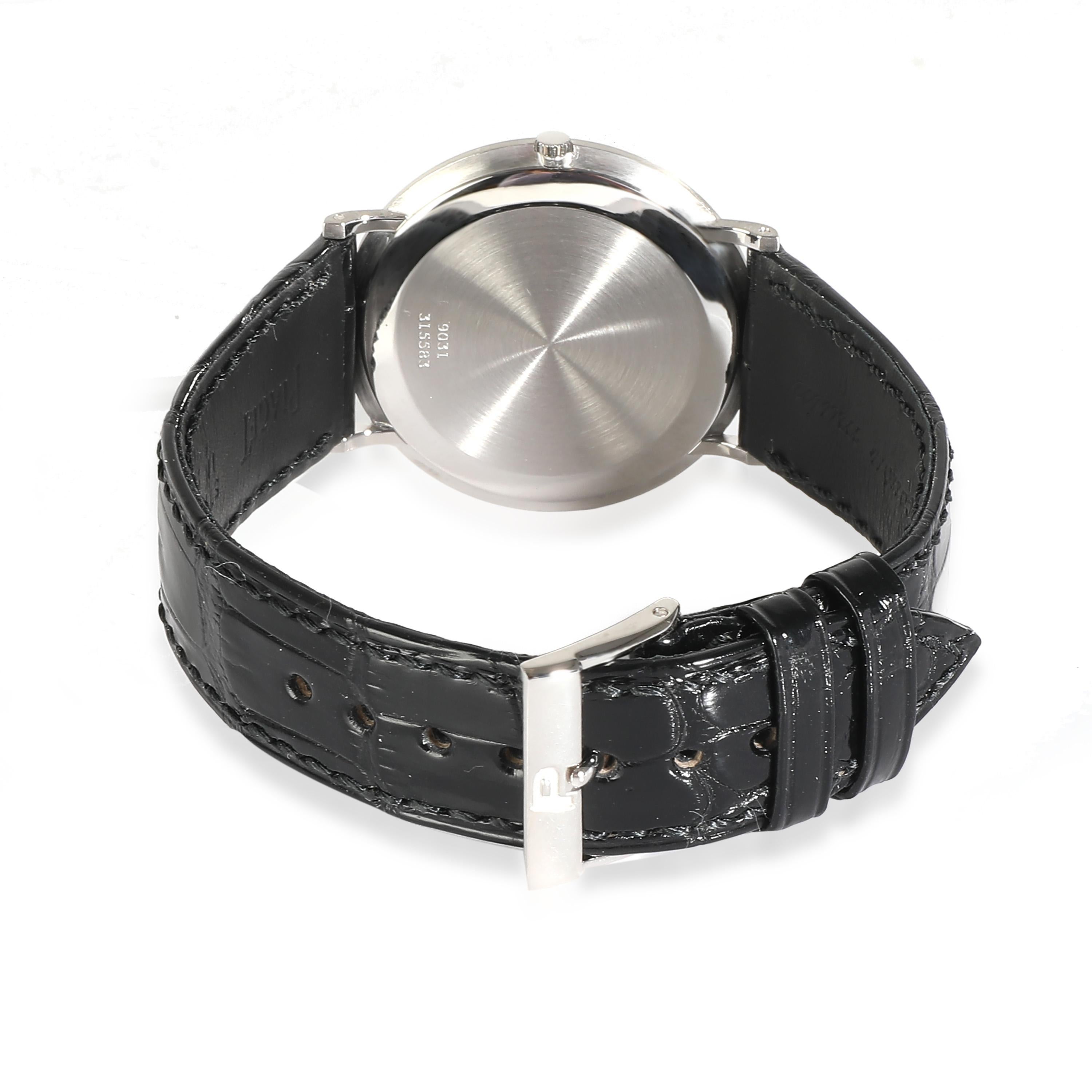 Piaget Altiplano Traditional 9031 Unisex Watch in 18k White Gold

SKU: 132329

PRIMARY DETAILS
Brand: Piaget
Model: Altiplano Traditional
Country of Origin: Switzerland
Movement Type: Mechanical: Hand-winding
Year of Manufacture: