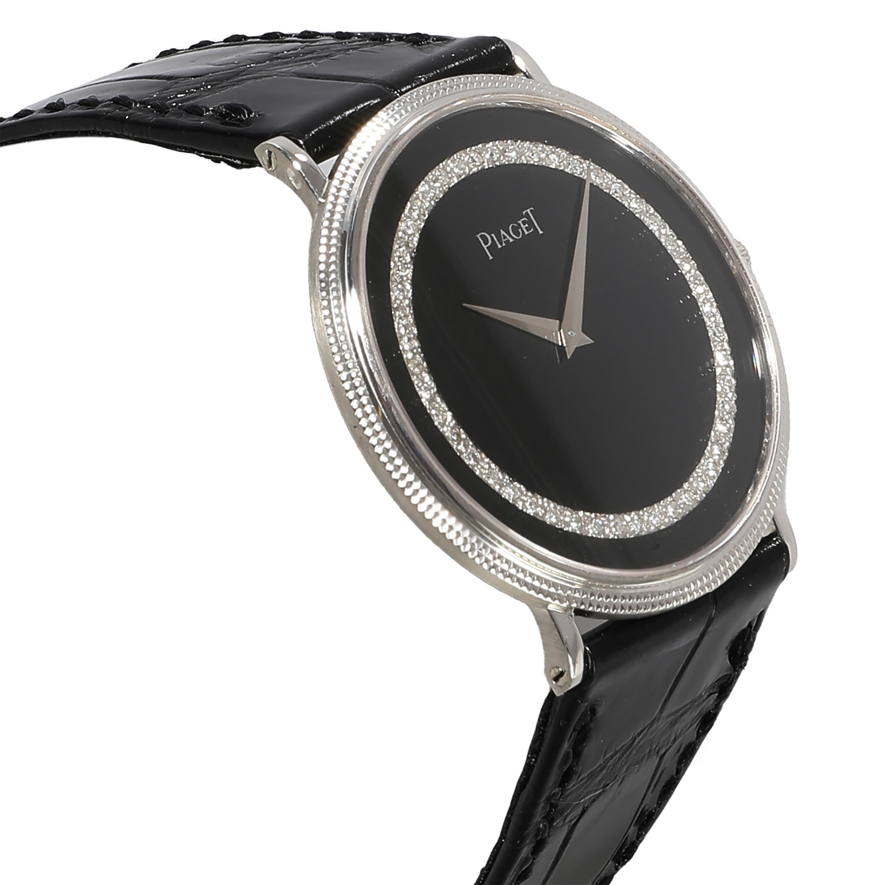 Piaget Altiplano Traditional 9031 Unisex Watch in 18k White Gold For Sale 1