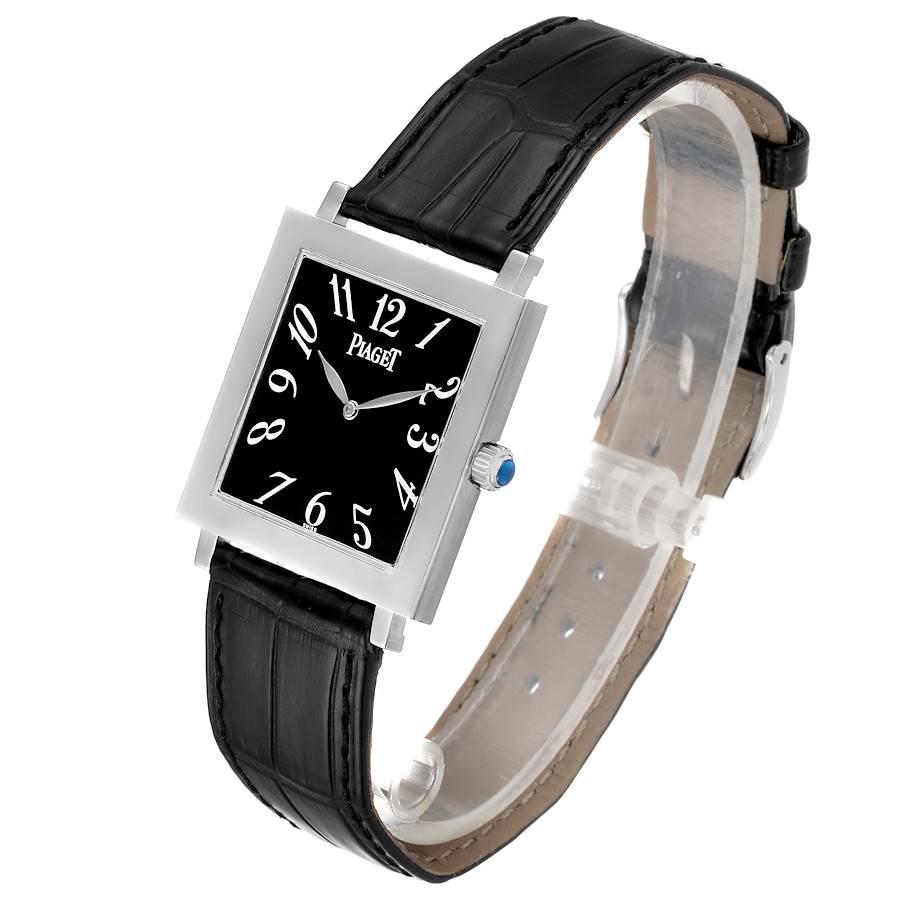 Piaget Altiplano Ultra Thin 18K White Gold Black Dial Unisex Watch 9930 1