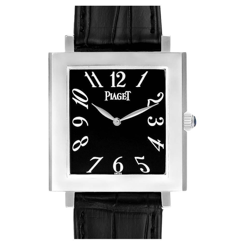 Piaget Altiplano Ultra Thin 18K White Gold Black Dial Unisex Watch 9930
