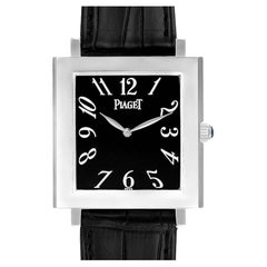 Piaget Altiplano Ultra Thin 18K White Gold Black Dial Mens Watch 9930