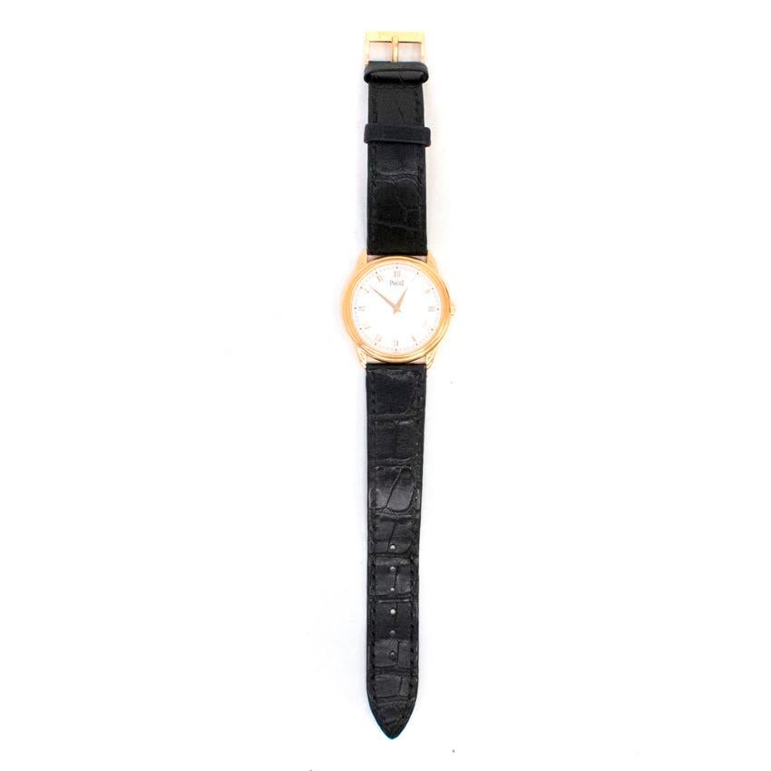 Piaget Altiplano Ultra Thin Unisex Watch with Leather Strap In Good Condition In London, GB