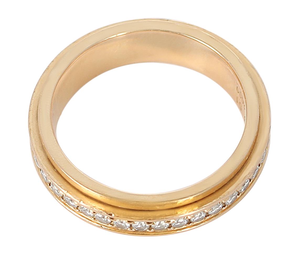 Anneau d'anniversaire Piaget en or jaune 18 carats et diamants Unisexe en vente