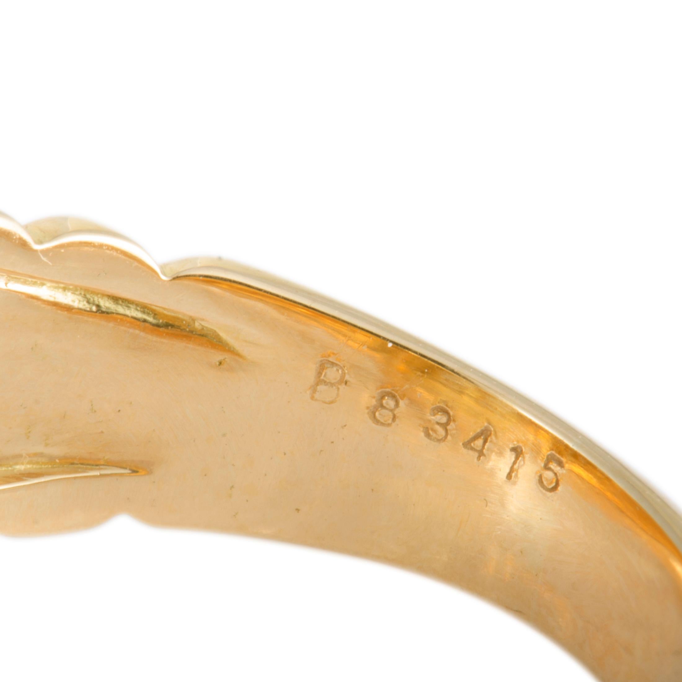 Piaget Baguette Diamond Square Yellow Gold Band Ring In Excellent Condition In Southampton, PA