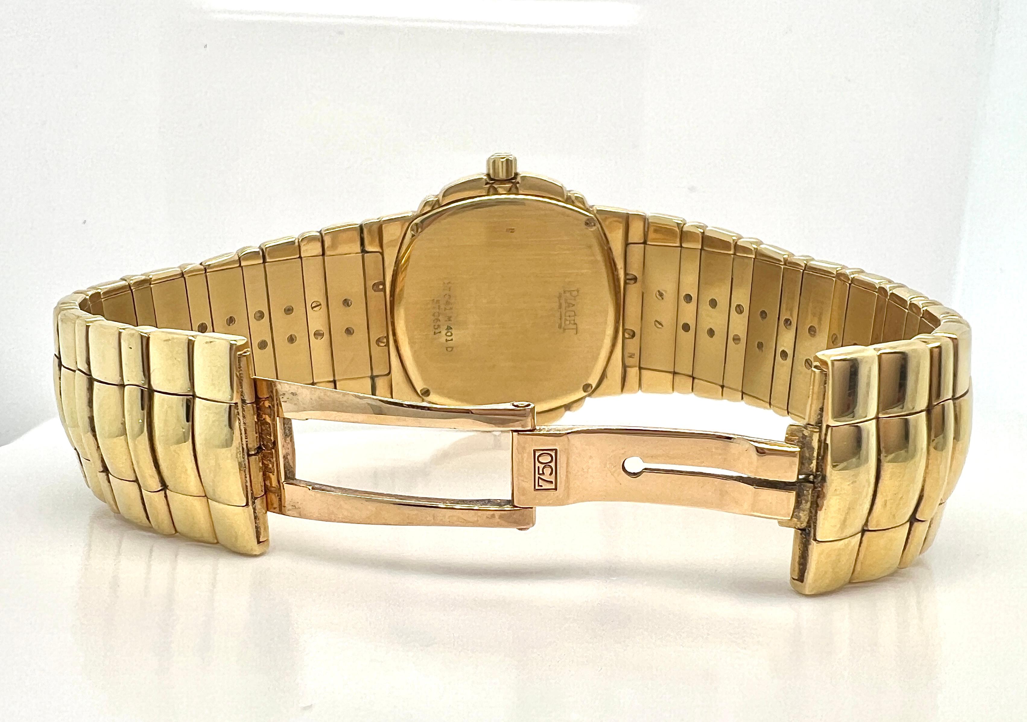 Taille ronde Piaget Black Onyx Diamond 18k Gold Ladies Watch en vente