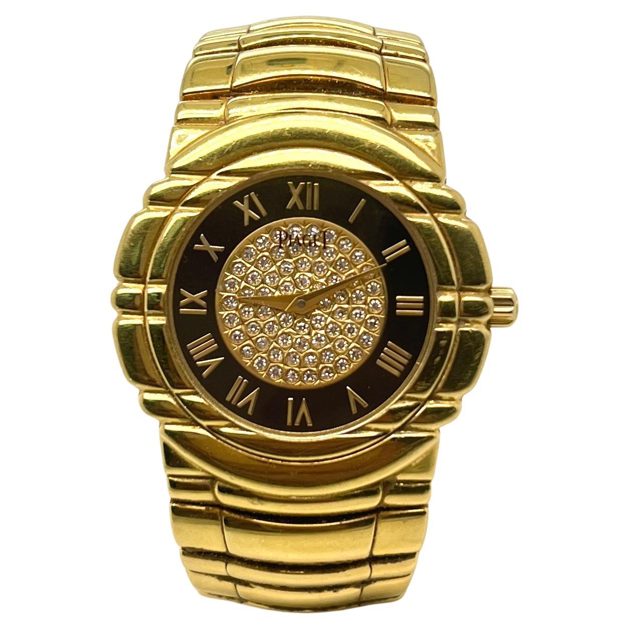 Piaget Black Onyx Diamond 18k Gold Ladies Watch