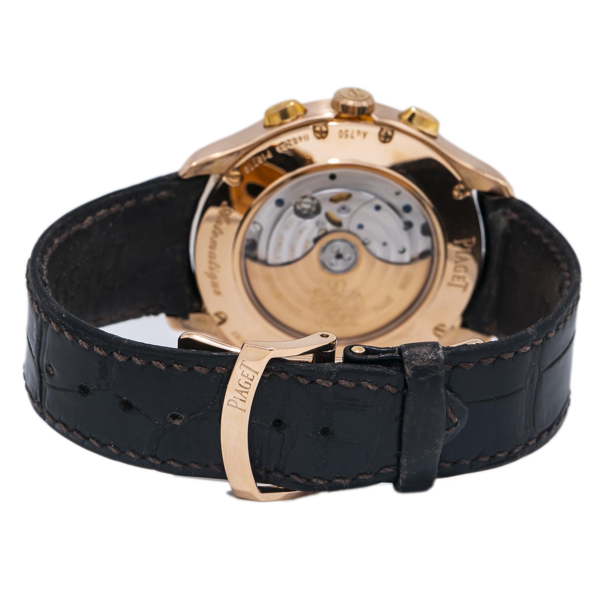 Piaget Black Tie Gouverneur GOA37112 18K Rose Gold Oval Dial Men's Watch 43mm
