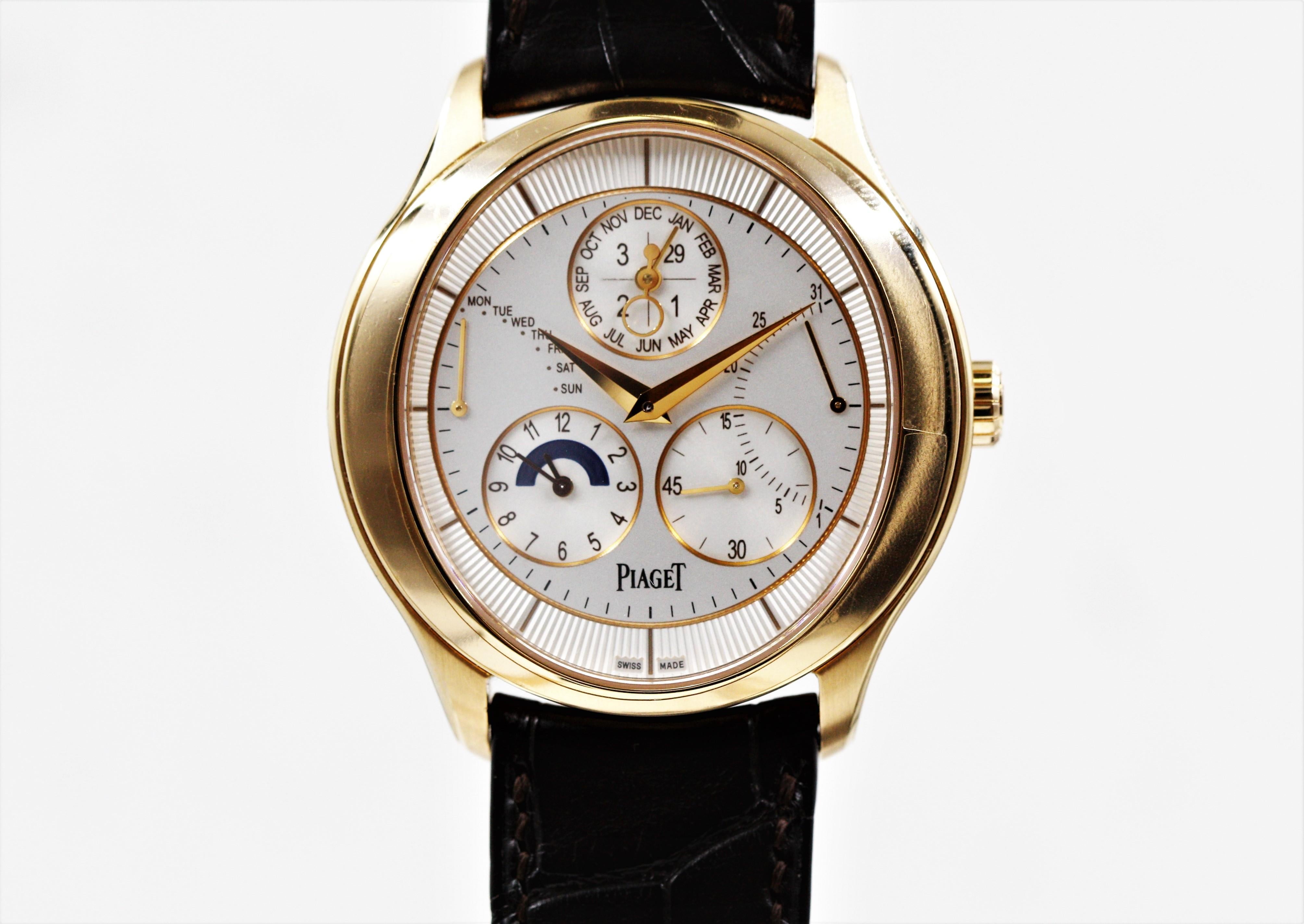Piaget Black Tie Gouverneur Perpetual Calendar Watch For Sale 1