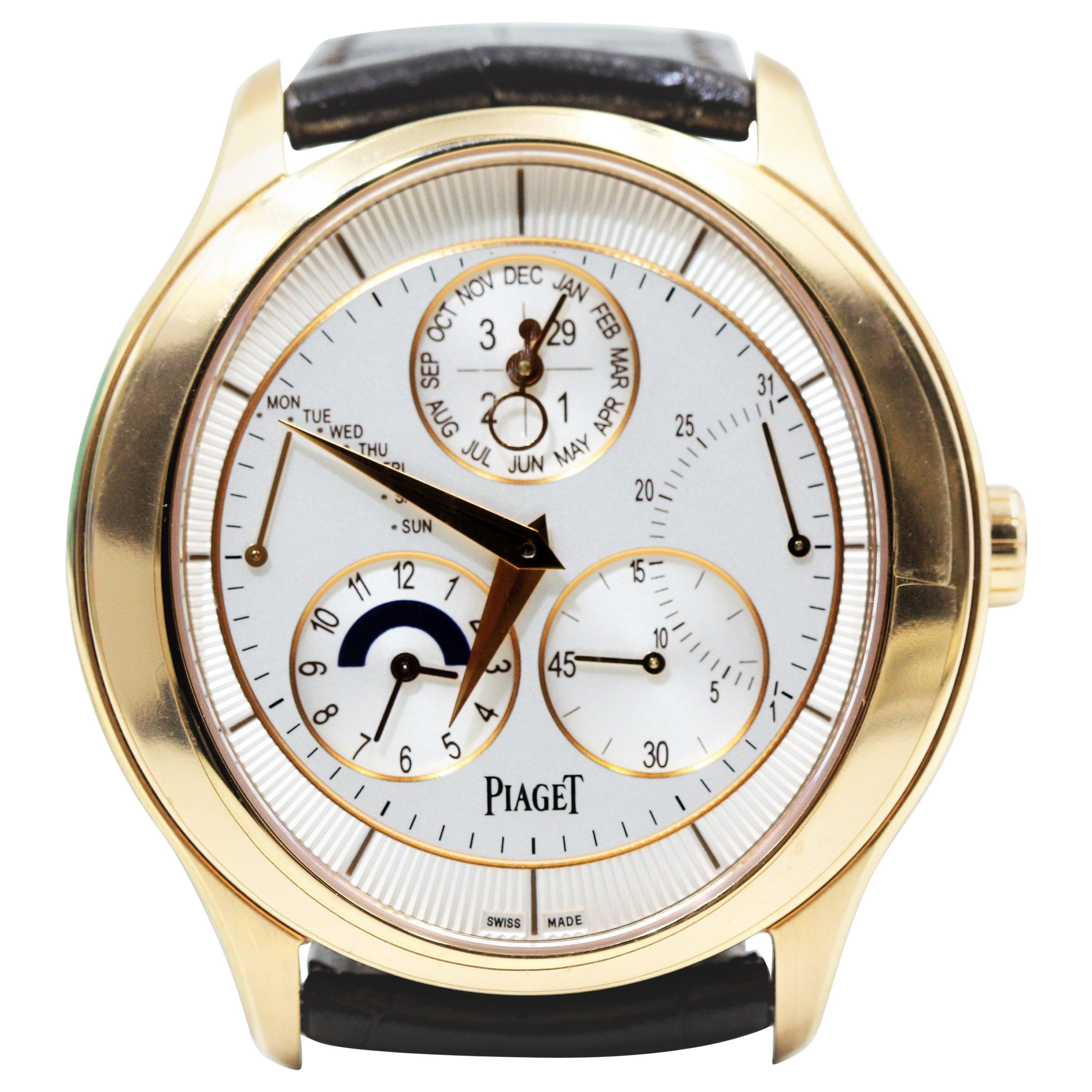 Piaget Black Tie Gouverneur Perpetual Calendar Watch For Sale