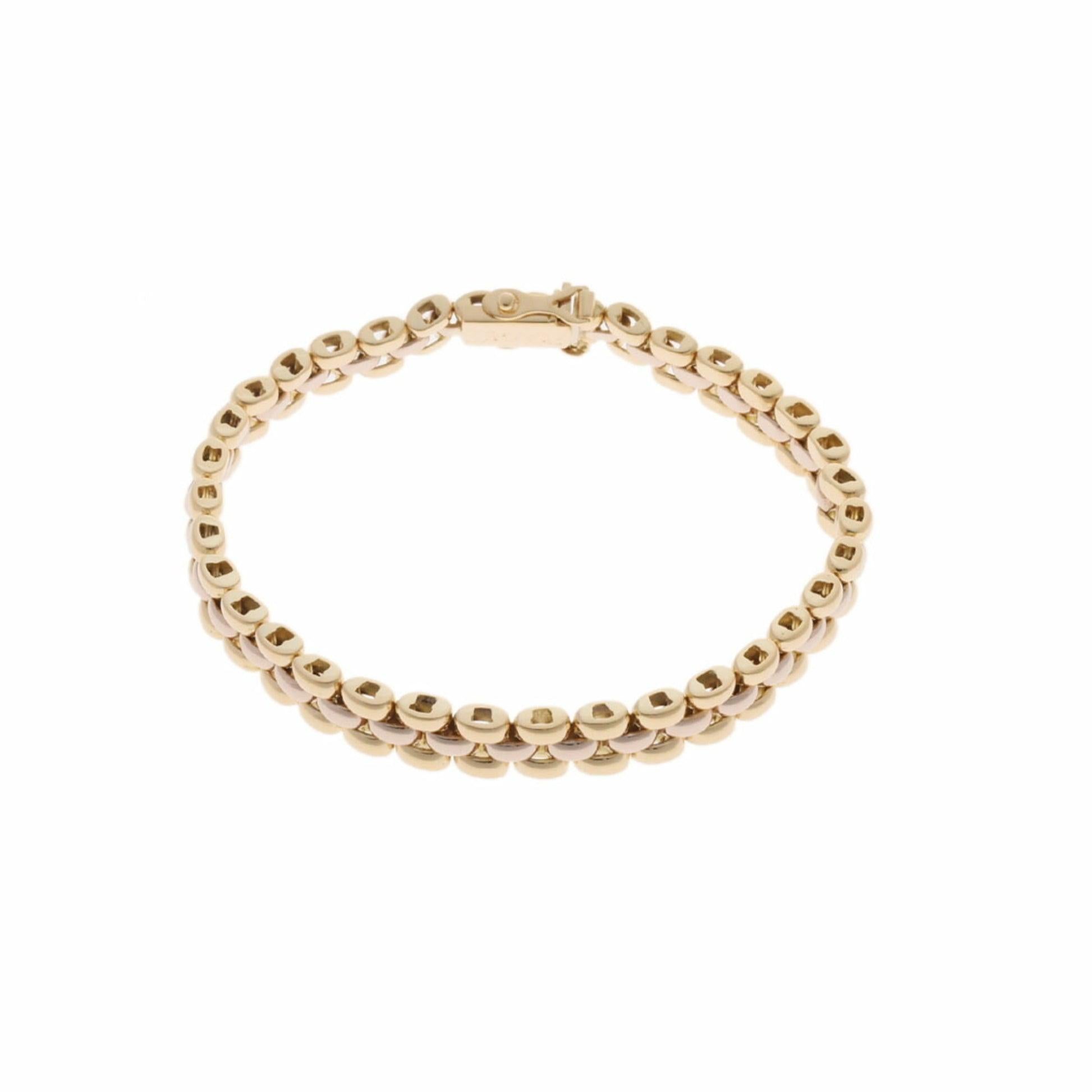 Piaget Bracelet in 18K Yellow Gold And White Gold

Additional Information:
Brand: Piaget
Gender: Women
Material: White gold (18K), Yellow gold (18K)
Condition details: This item has been used and may have some minor flaws. Before purchasing, please
