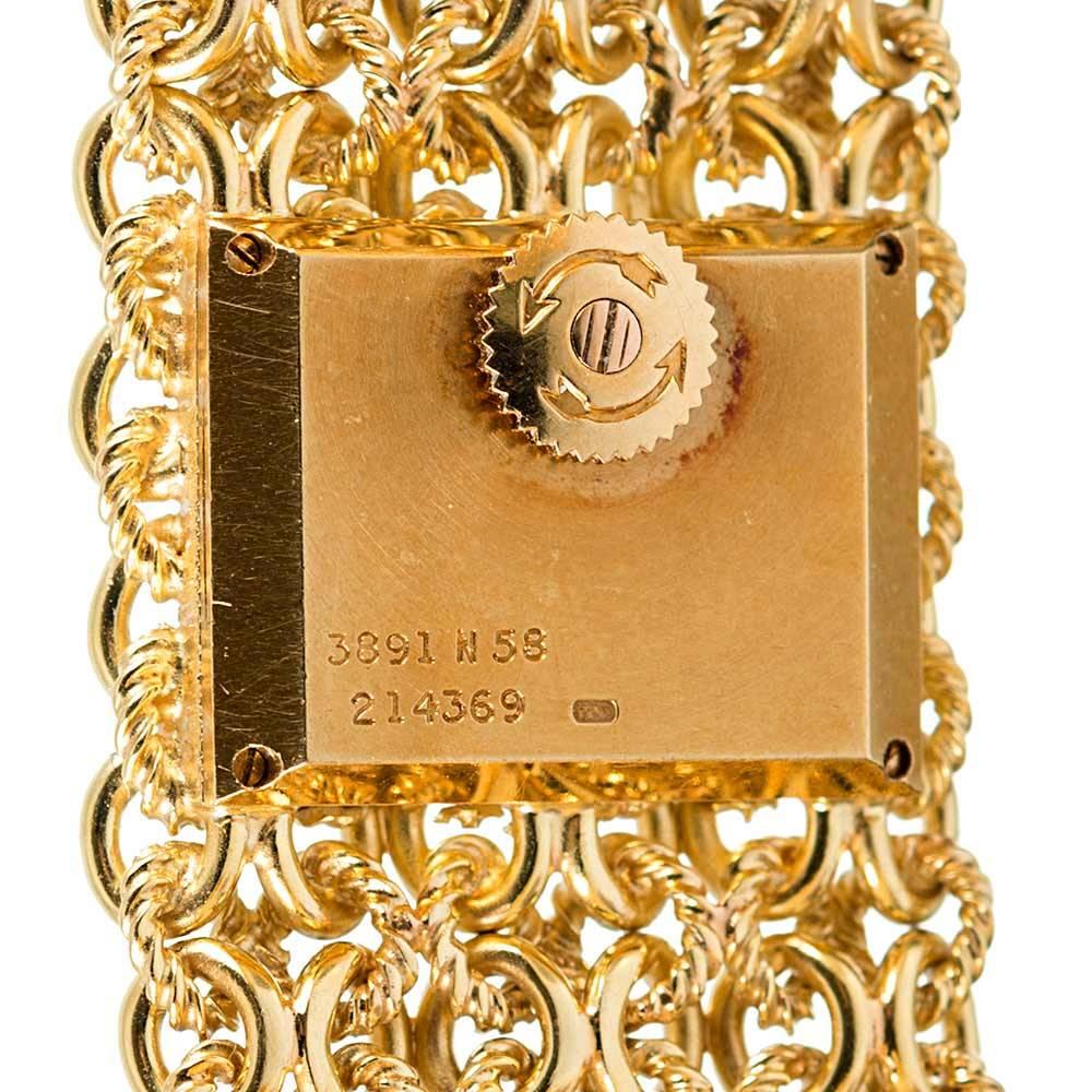 Piaget Ladies Yellow Gold Tiger’s Eye Dial Bracelet Manual Wristwatch 1
