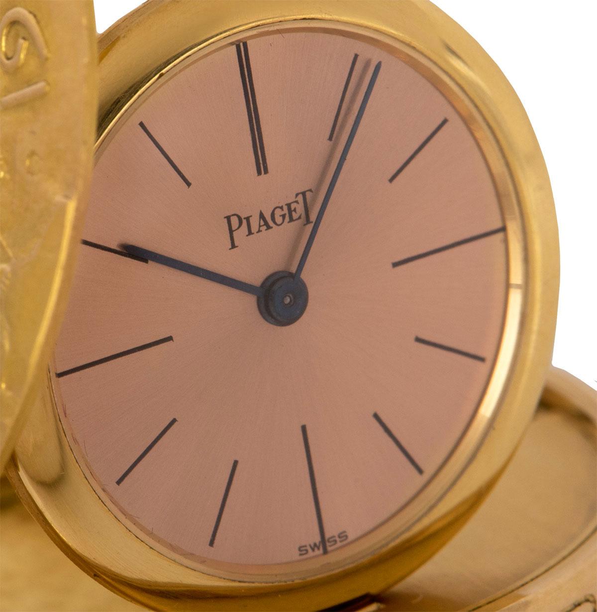 Piaget Centenario 50 Pesos Münze Herrenuhr 18 Karat Gelbgold Rose Zifferblatt im Zustand „Hervorragend“ in London, GB