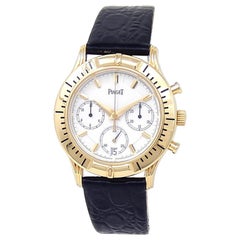 Piaget Montre chronographe 12810 M 501 D avec cadran blanc, certifiée