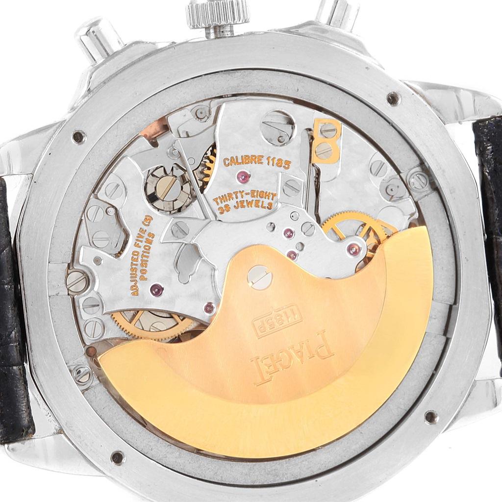 Piaget Chronograph Gouverneur Platinum Salmon Dial Men's Watch 12978 For Sale 4