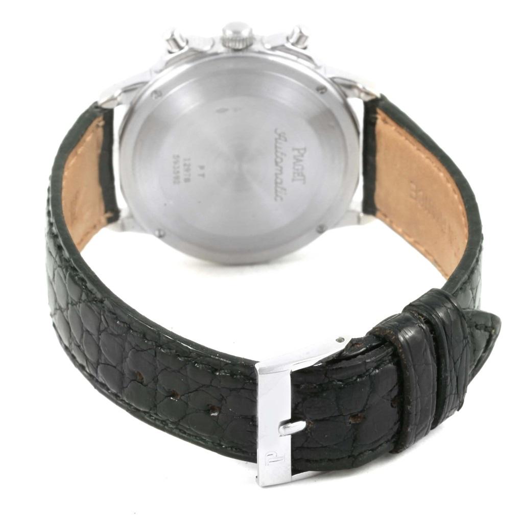 Piaget Chronograph Gouverneur Platinum Salmon Dial Men's Watch 12978 For Sale 6