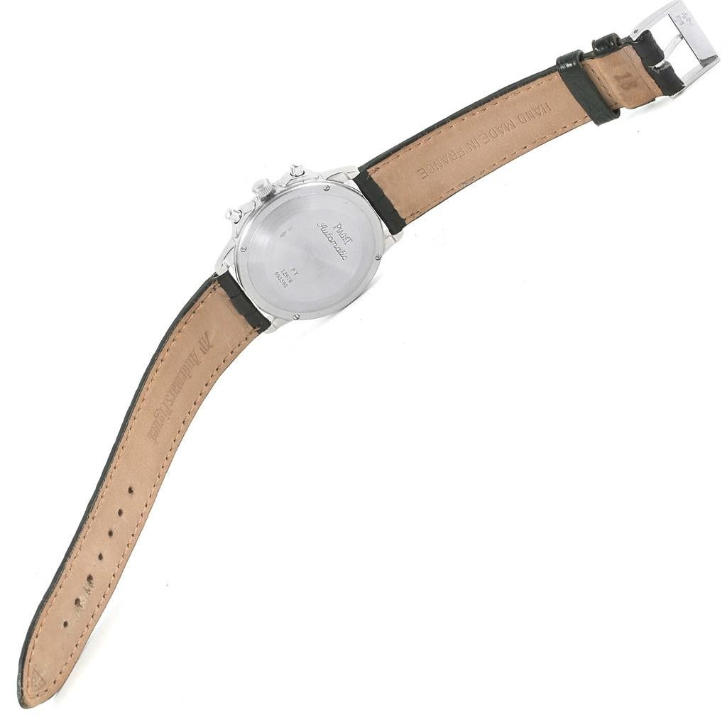 Piaget Chronograph Gouverneur Platinum Salmon Dial Men's Watch 12978 For Sale 2