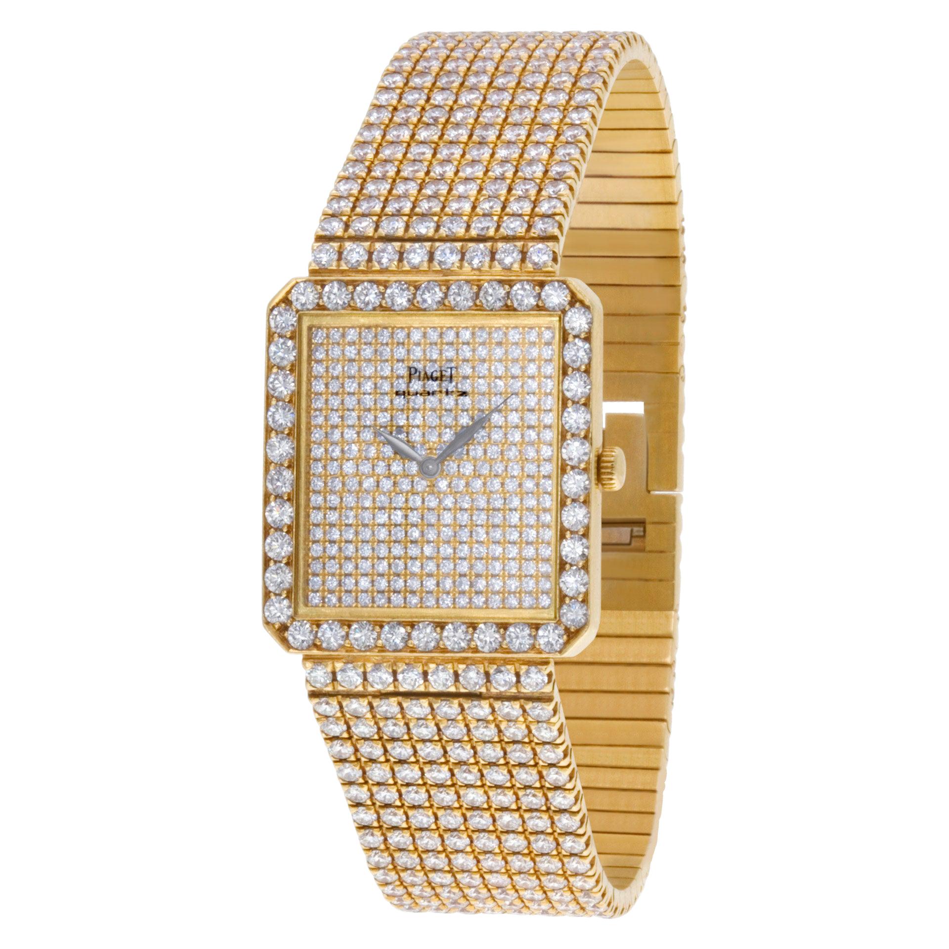 Piaget Classic 81541c626 18k with Original Pave Diamonds Quartz Watch