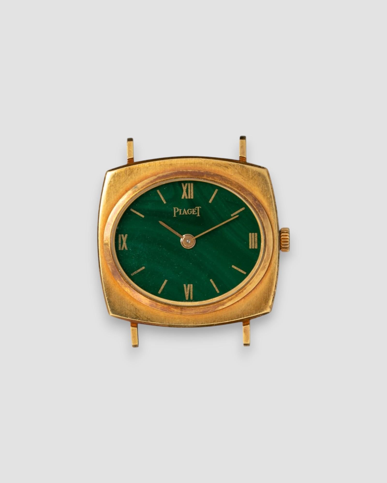 Piaget Classic 9542 Quadrante Malachite 18k YG Anni '80 In condizioni buone in vendita a SYDNEY, AU
