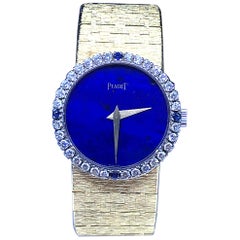 Piaget Classic 9706A6 18 Karat Yellow Gold Lapis Lazuli Dial Watch