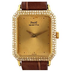Piaget Classic Cocktail 18k 750 Factory Set Diamonds Solid Gold Watch Ref 8148