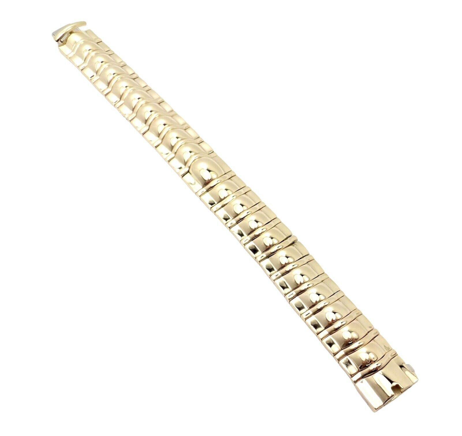 Piaget Classic Thick Limited Edition 1990 Yellow Gold Bracelet In Excellent Condition In Holland, PA