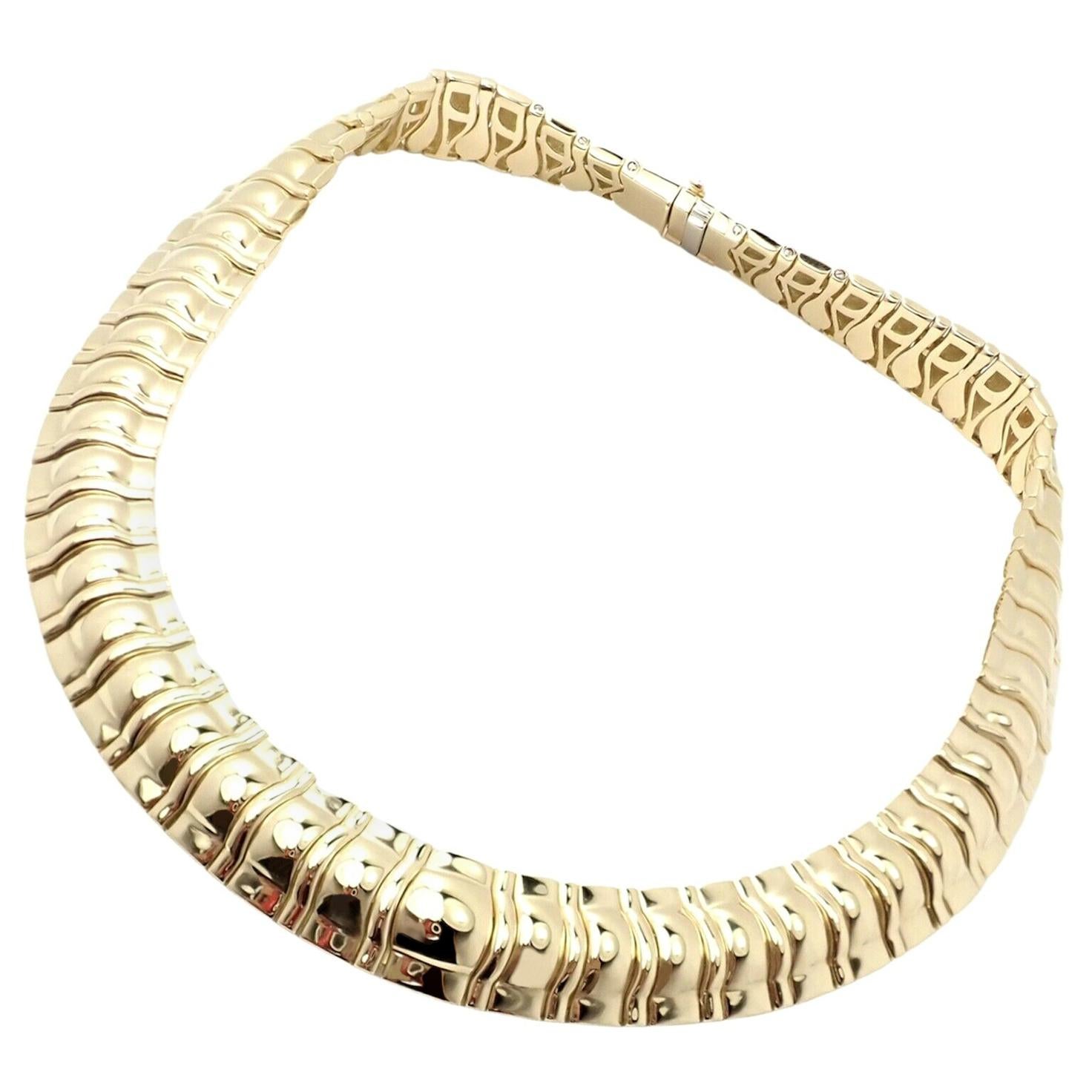 Piaget Classic Thick Limited Edition 1990 Yellow Gold Choker Necklace