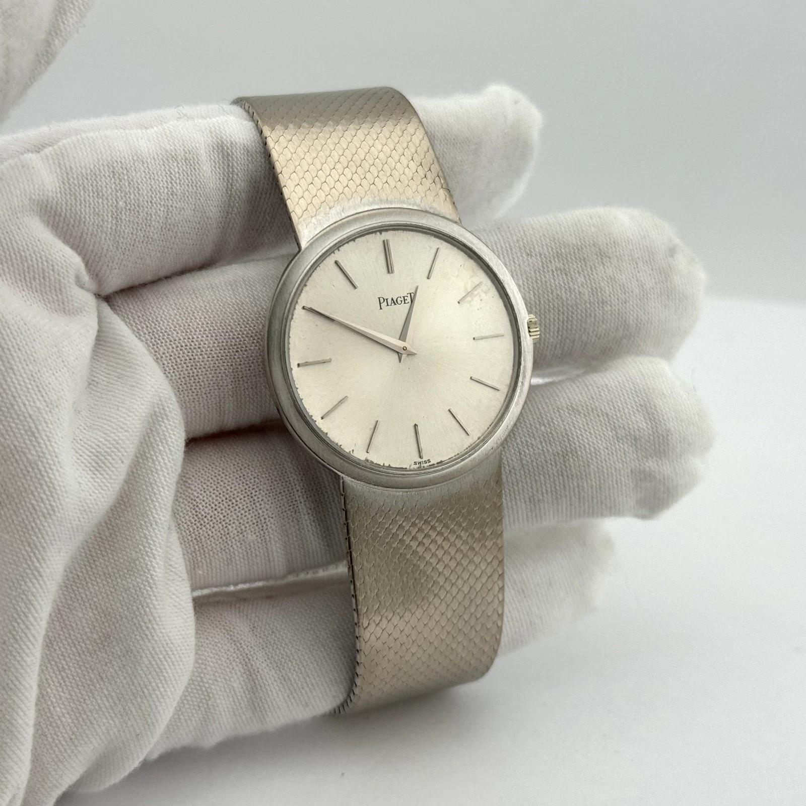 Piaget Classic Watch 9633 32mm 18K White Gold For Sale 4