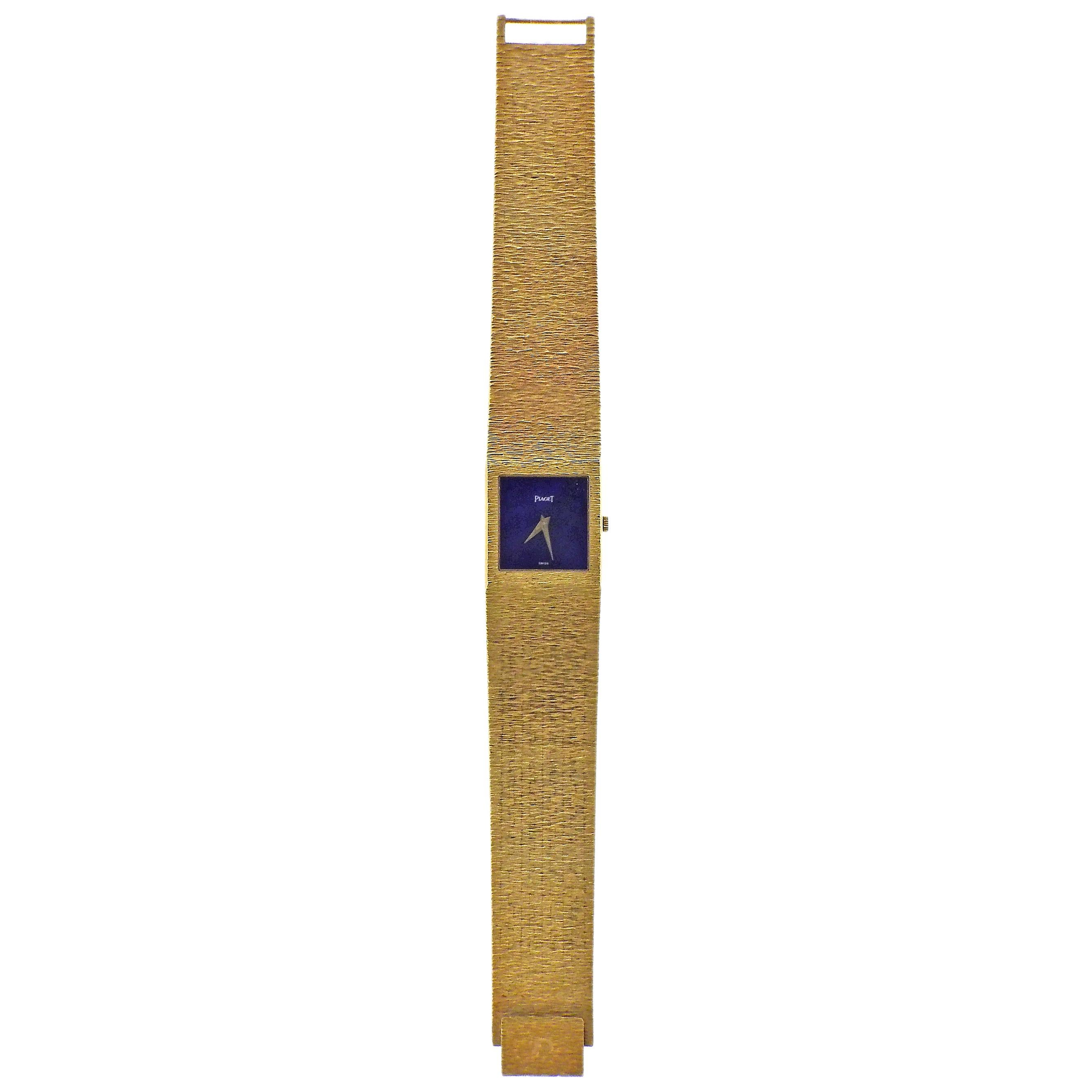 Piaget Classic Yellow Gold Lapis Dial Watch