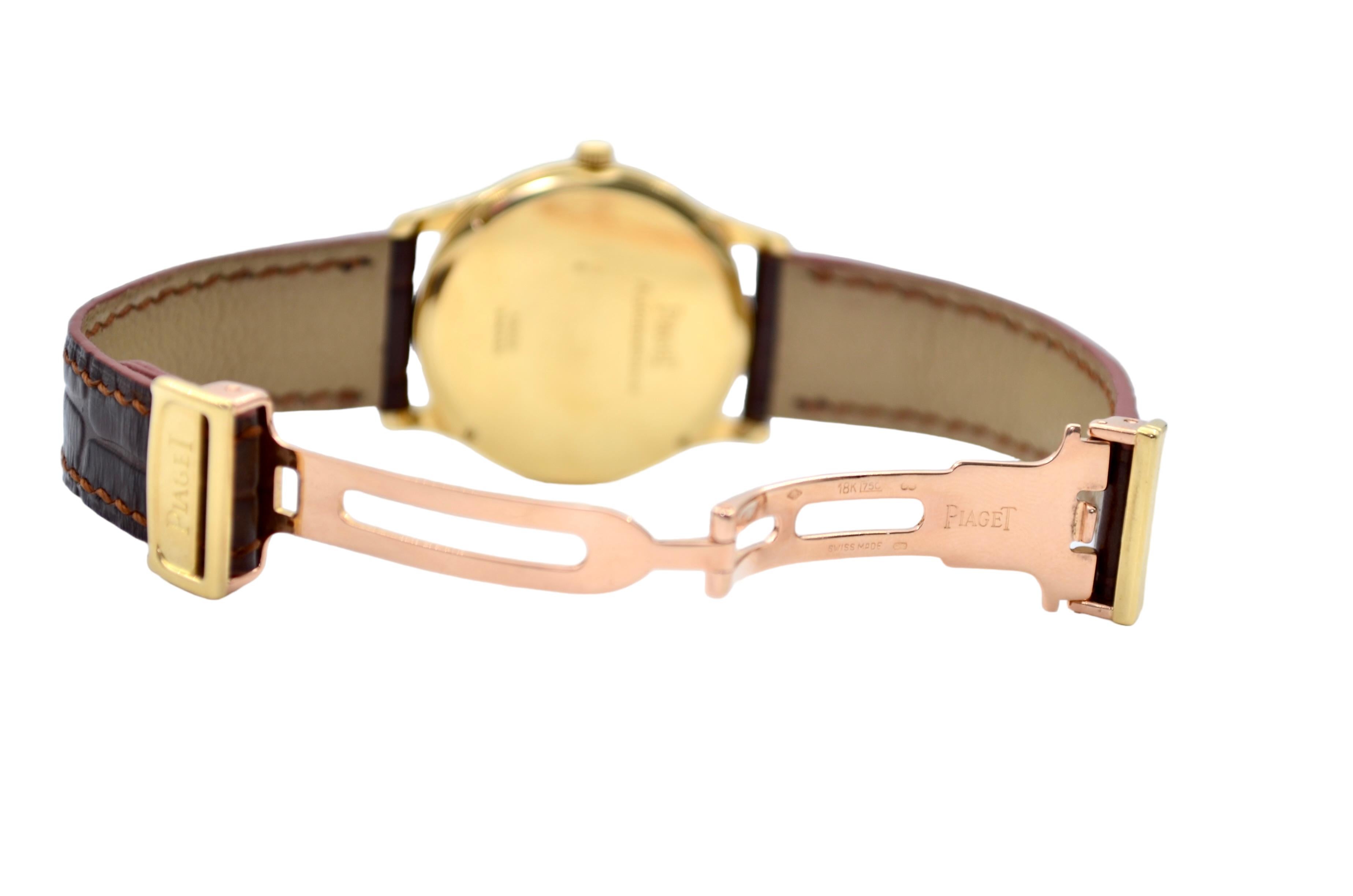 Piaget Classique 33mm 18K Gelbgold Graues Zifferblatt Automatik Ref: 24022 8