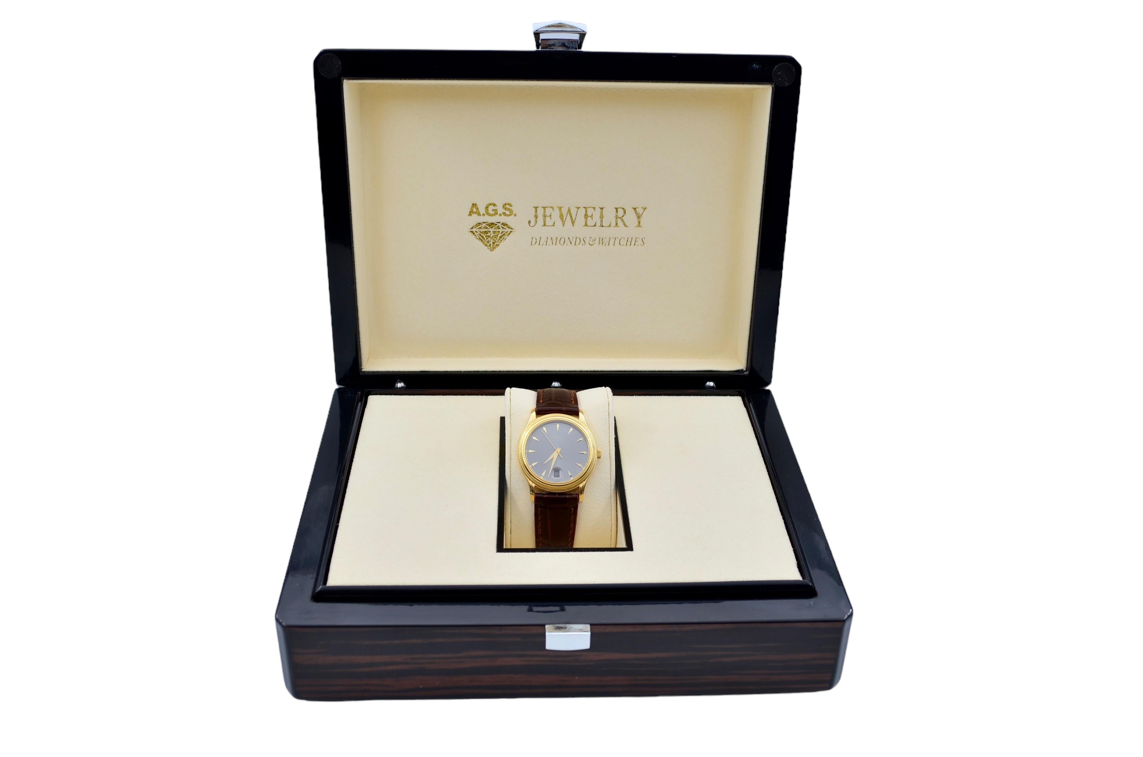 Piaget Classique 33mm 18K Gelbgold Graues Zifferblatt Automatik Ref: 24022 1