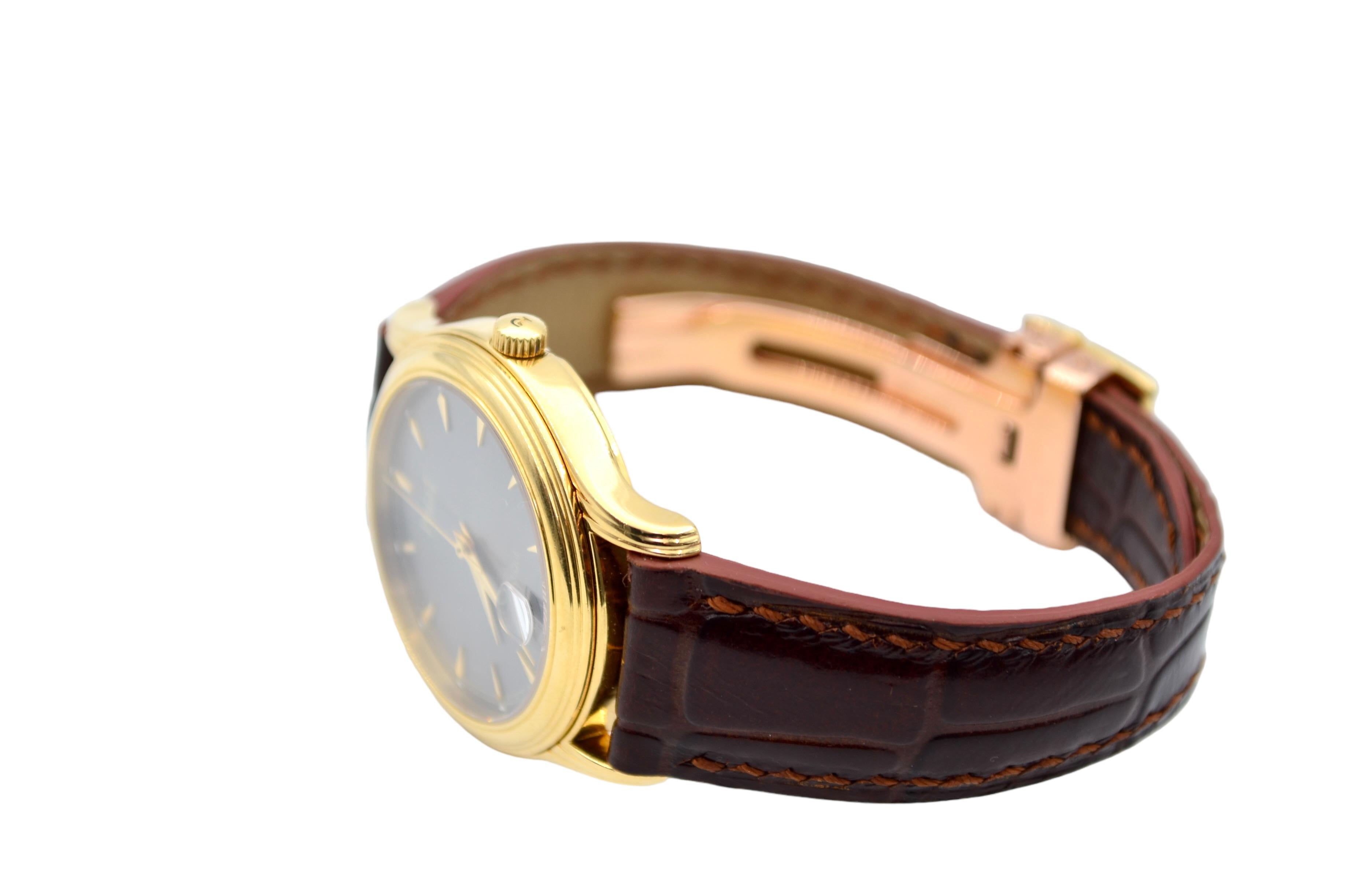 Piaget Classique 33mm 18K Gelbgold Graues Zifferblatt Automatik Ref: 24022 4