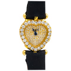 Vintage Piaget Classique Heart Watch Factory Set Diamonds