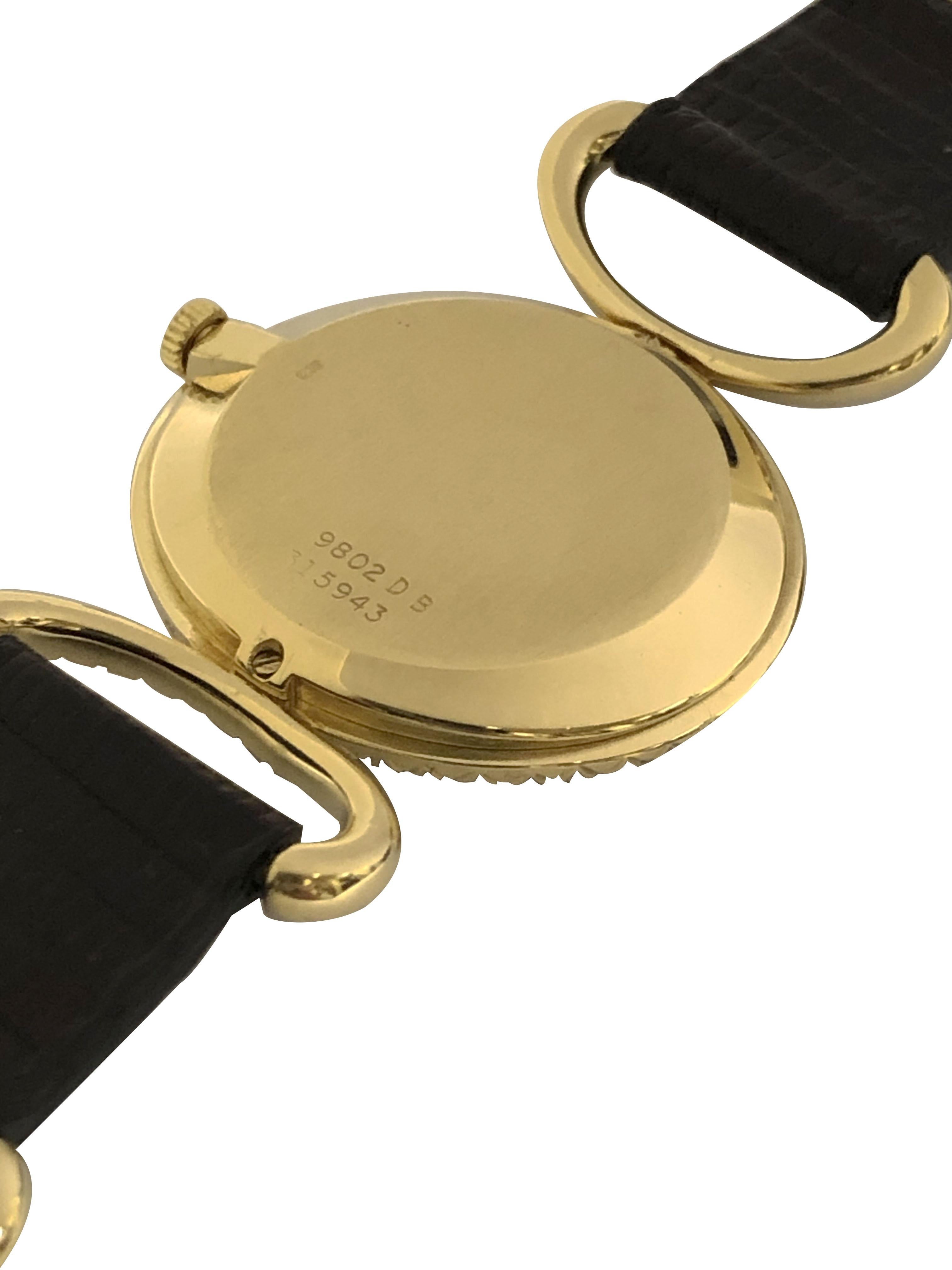 Piaget Classique Damen Gelbgold und Diamantbesatz Armbanduhr (Rundschliff)