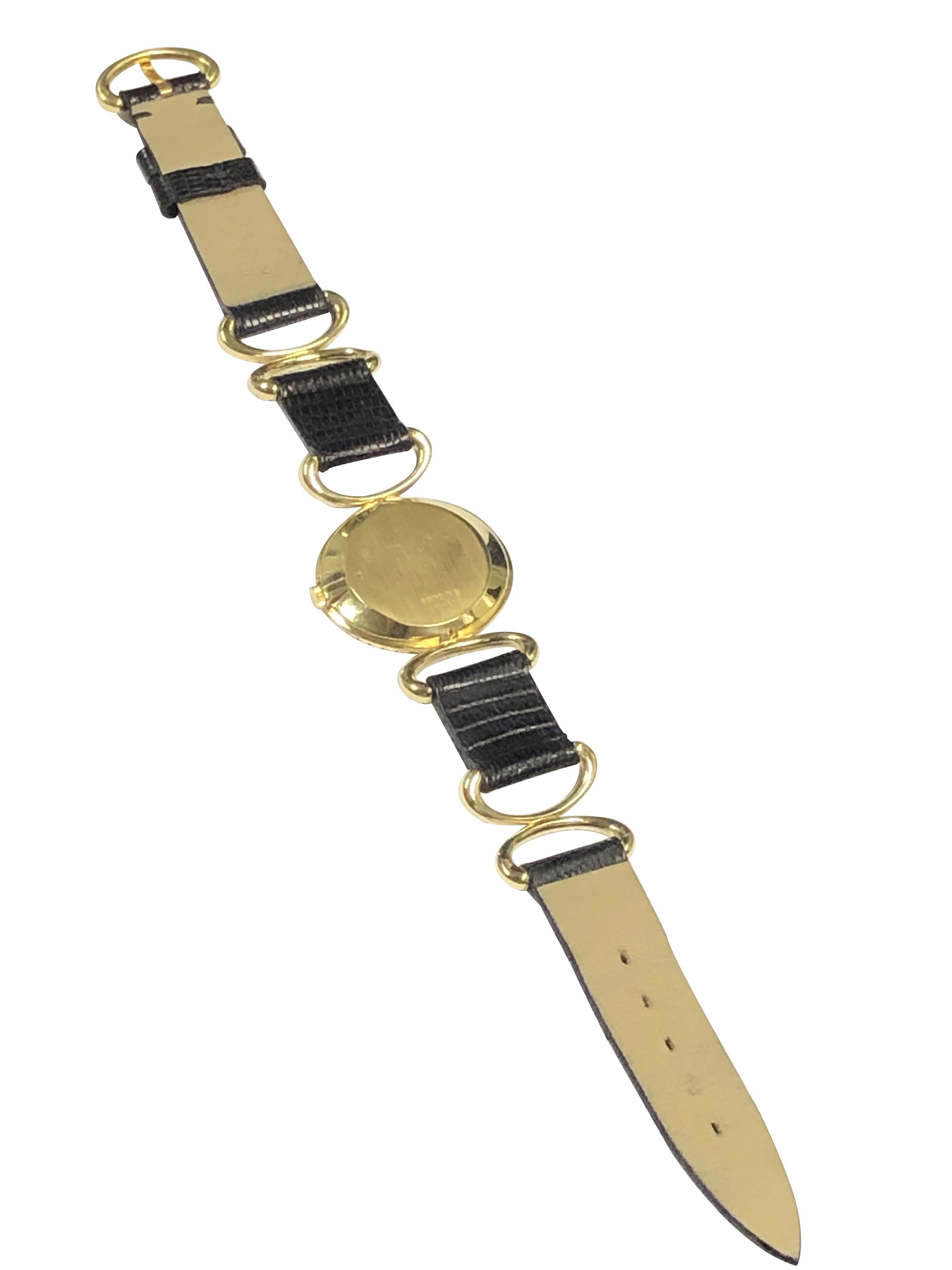 Piaget Classique Damen Gelbgold und Diamantbesatz Armbanduhr 1