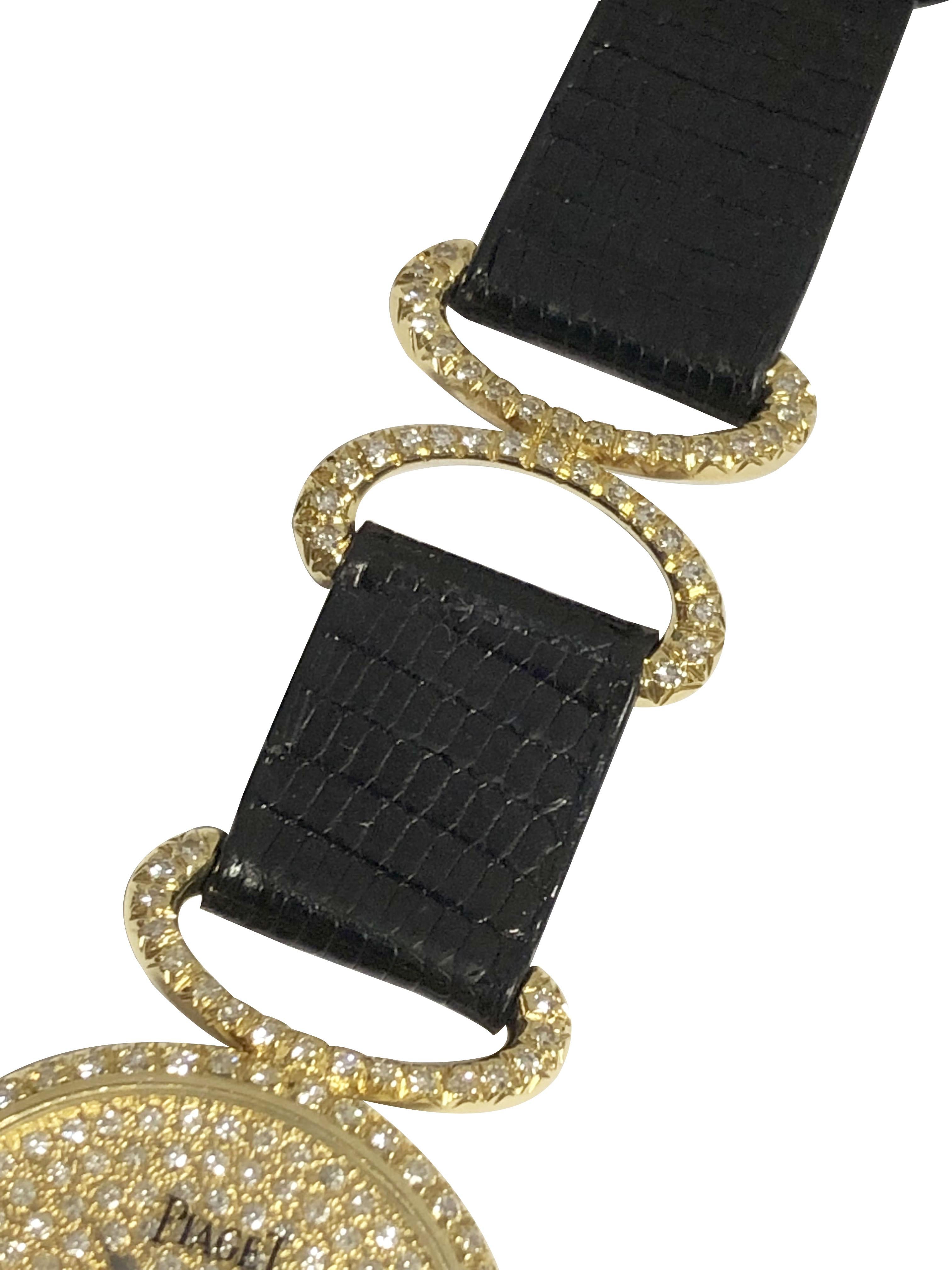 Piaget Classique Damen Gelbgold und Diamantbesatz Armbanduhr 3