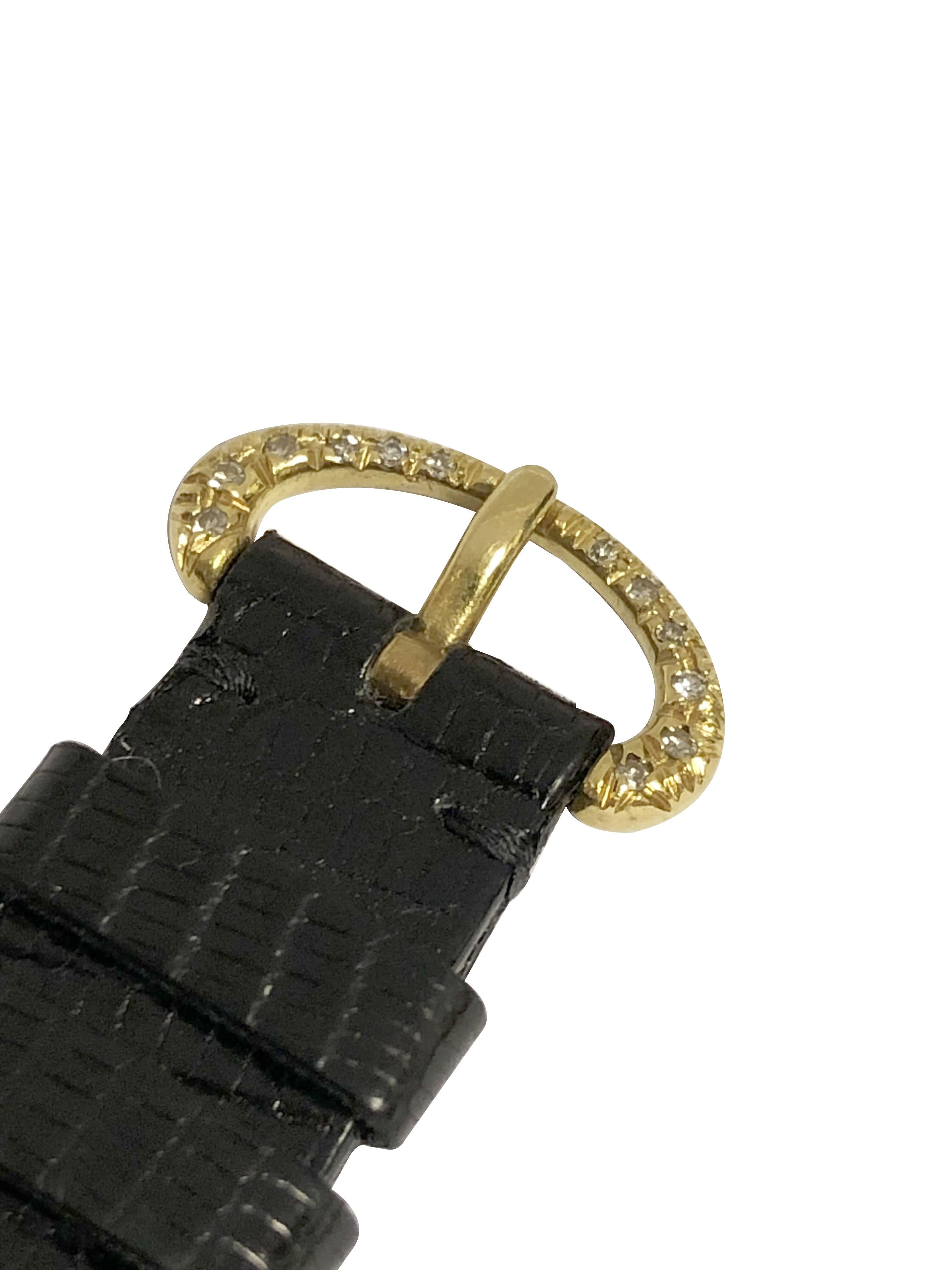 Piaget Classique Damen Gelbgold und Diamantbesatz Armbanduhr 4