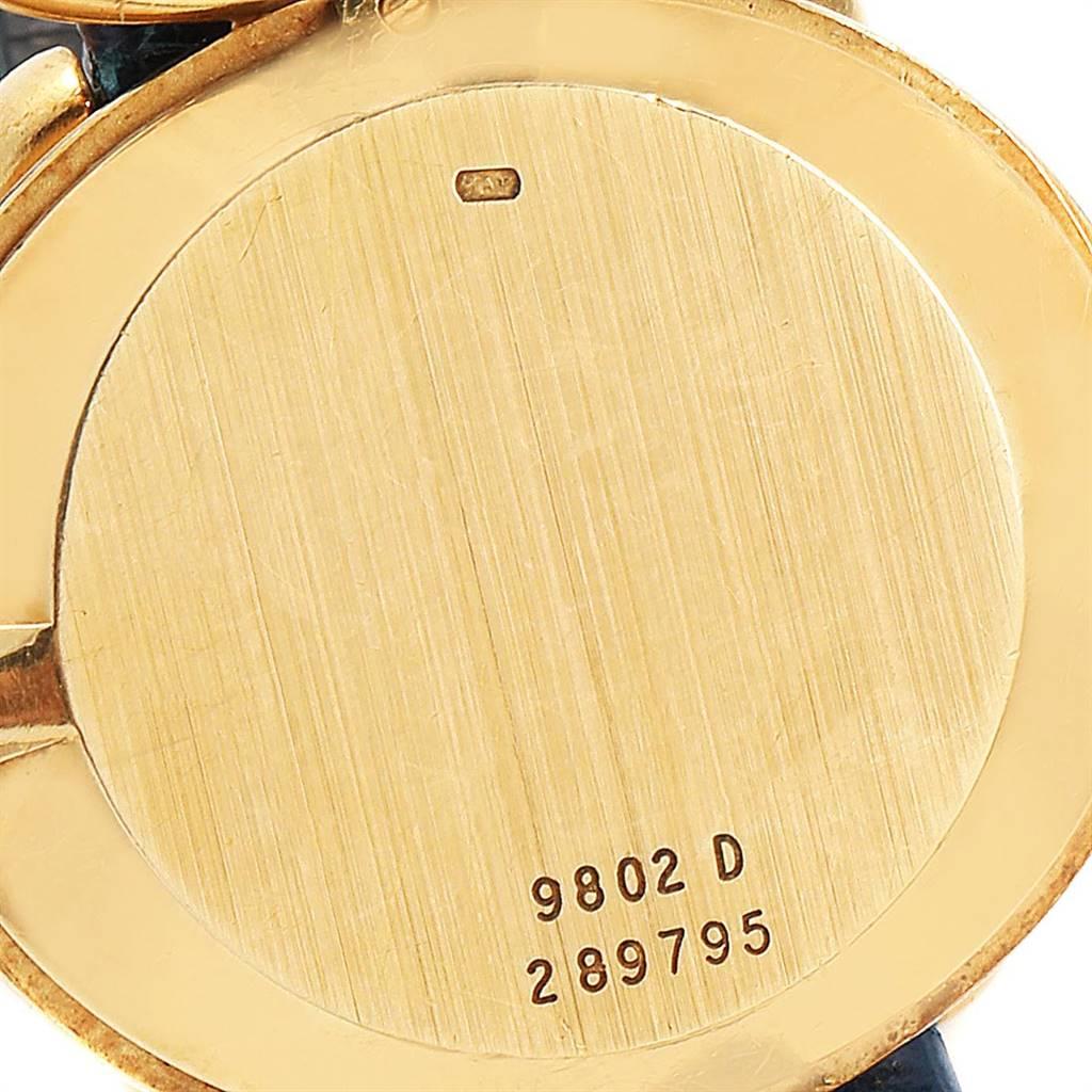 Piaget Classique Yellow Gold Lapis Dial Vintage Ladies Watch 9451 1