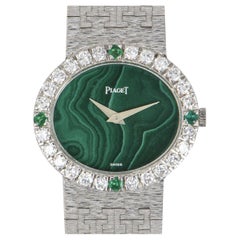 Piaget Montre cocktail en or blanc avec cadran en malachite 984A6