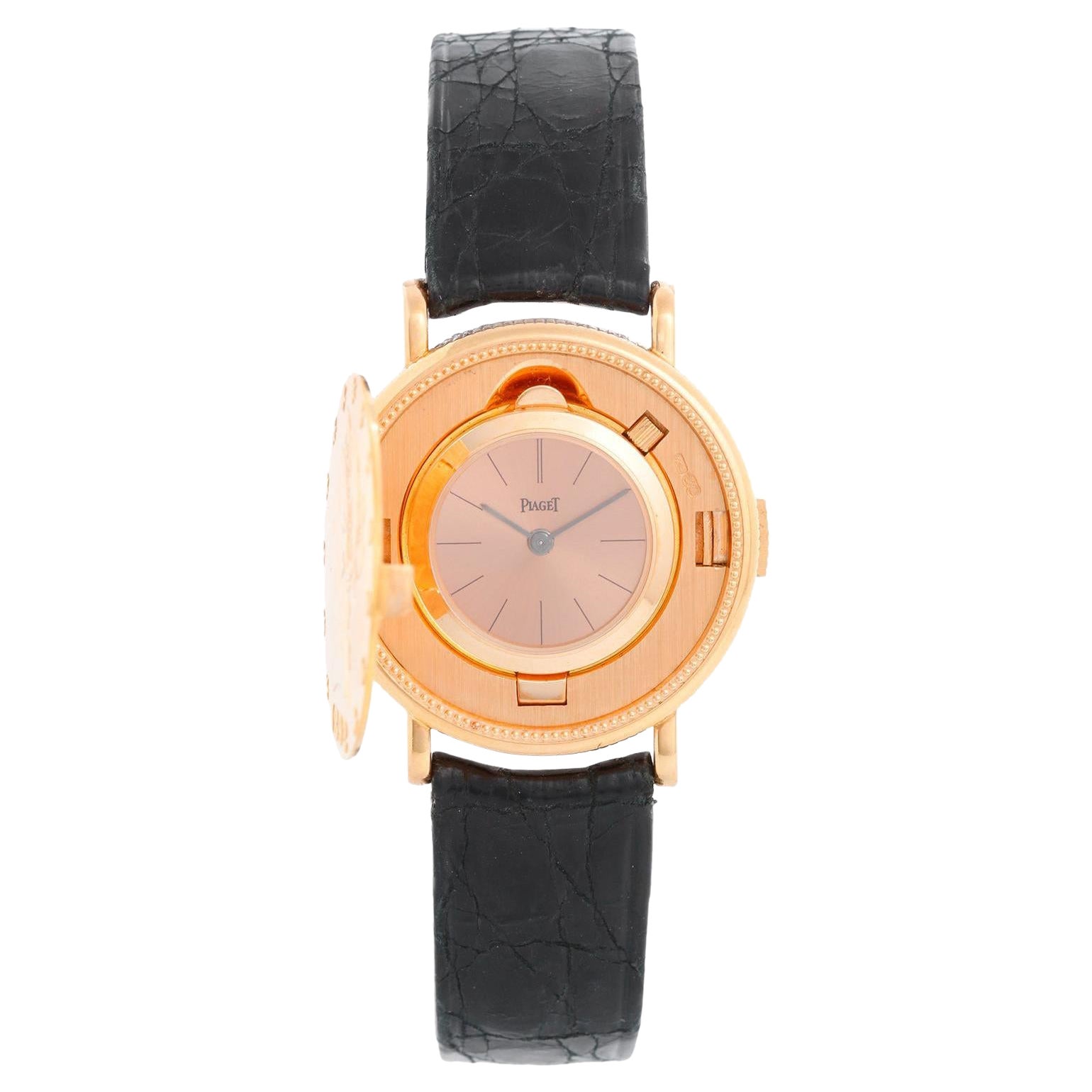 Piaget Coin Collection 18k Yellow Gold Watch For Sale