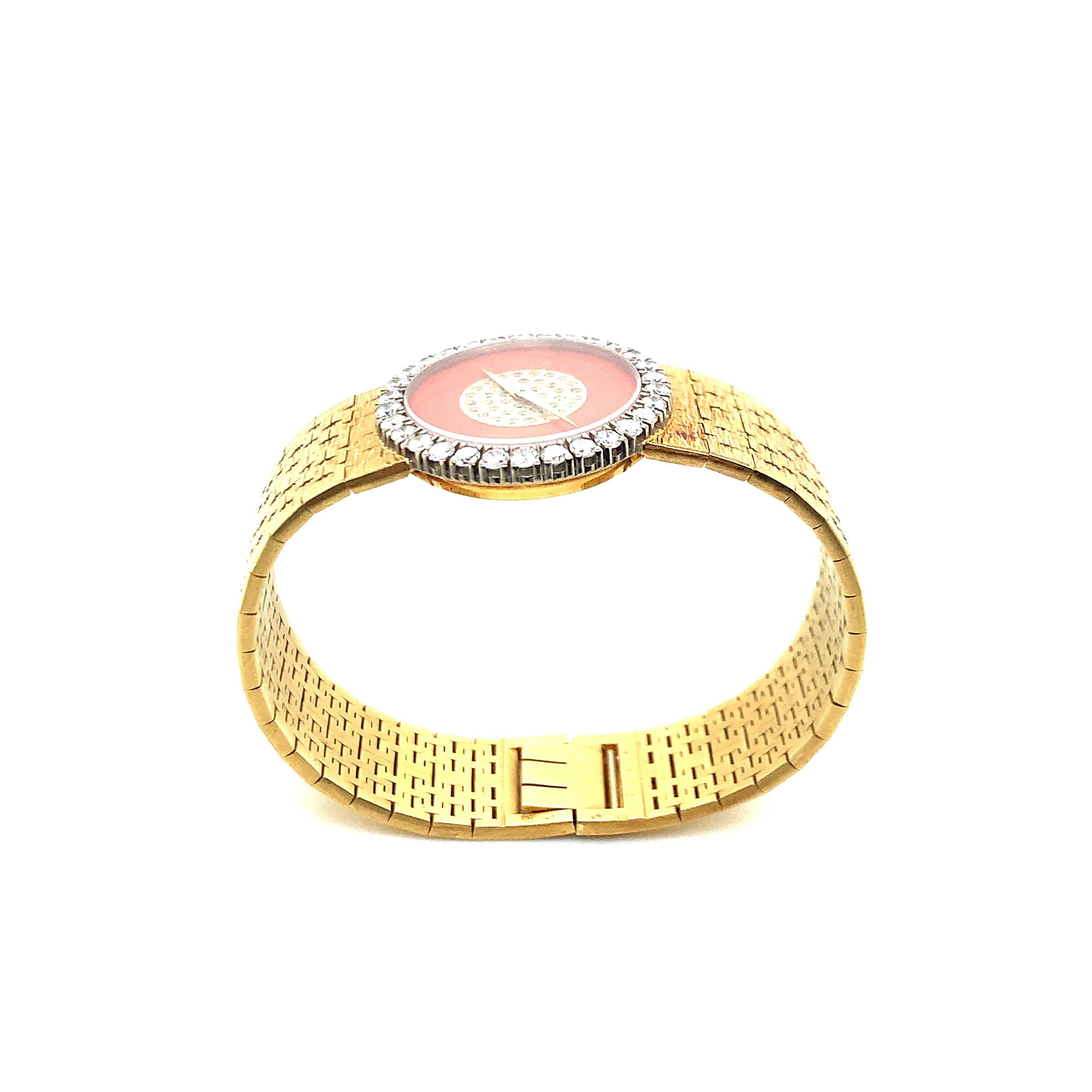 Piaget Coral Diamond Gold Watch 4