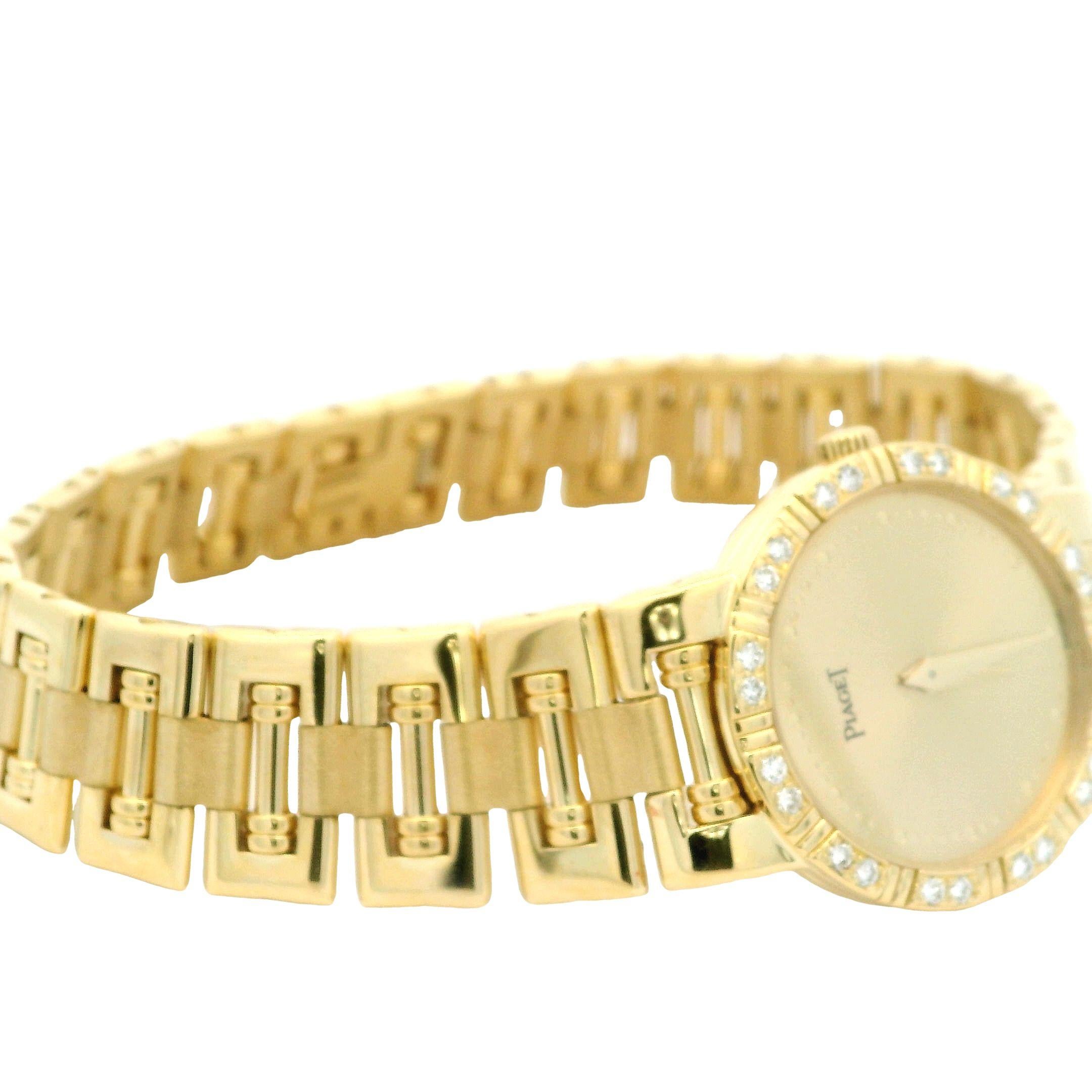 Piaget Dancer 18K Yellow Gold and Diamond Ladies Watch For Sale 1
