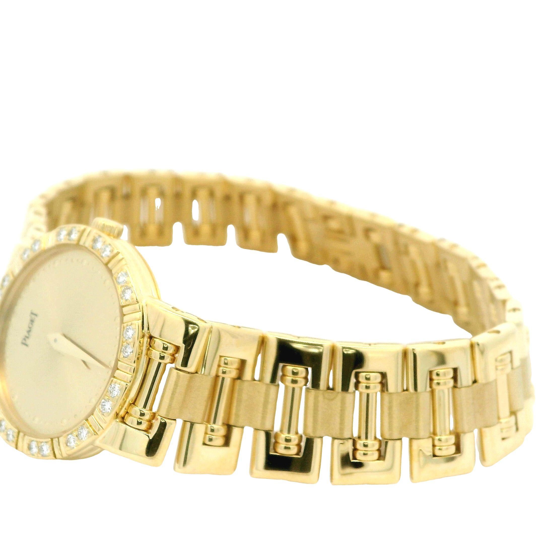 Piaget Dancer 18K Yellow Gold and Diamond Ladies Watch For Sale 2