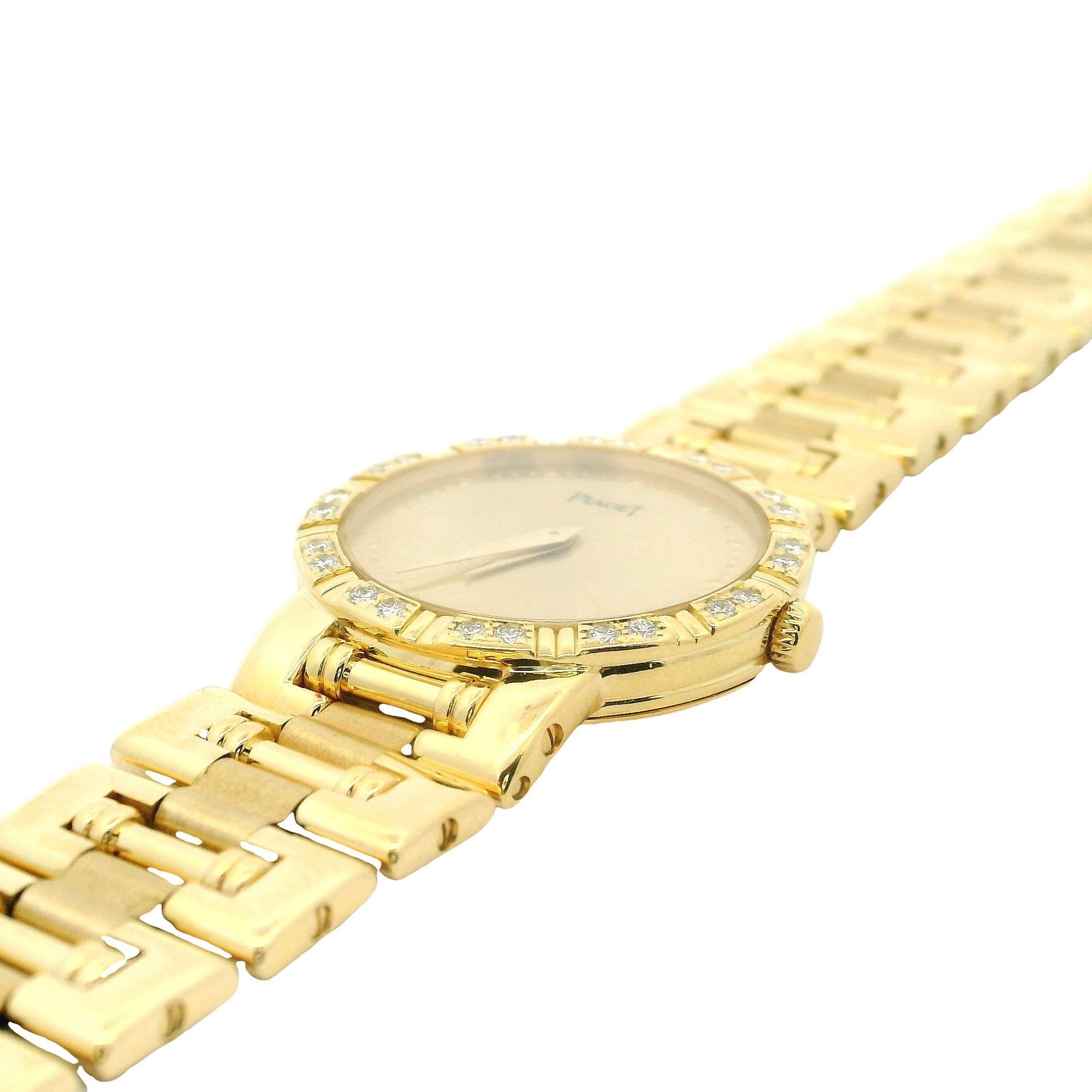 Piaget Dancer 18K Yellow Gold and Diamond Ladies Watch For Sale 4